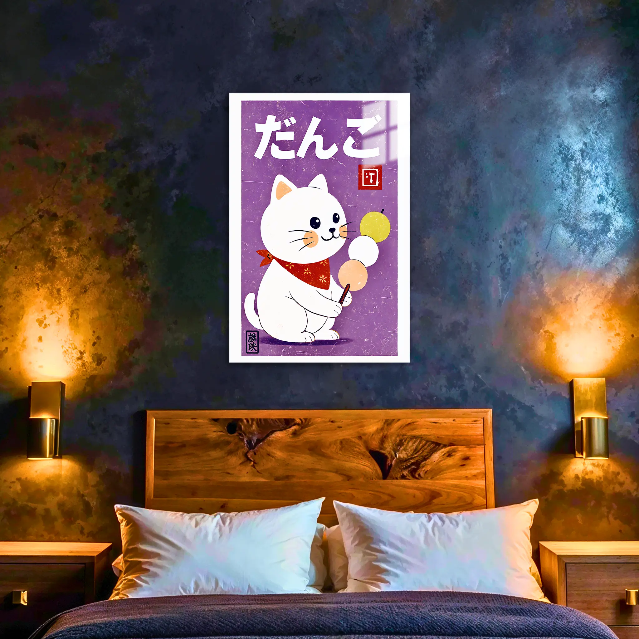 tableau-japonais-chat-mochi-dans-la-chambre | DreamWay