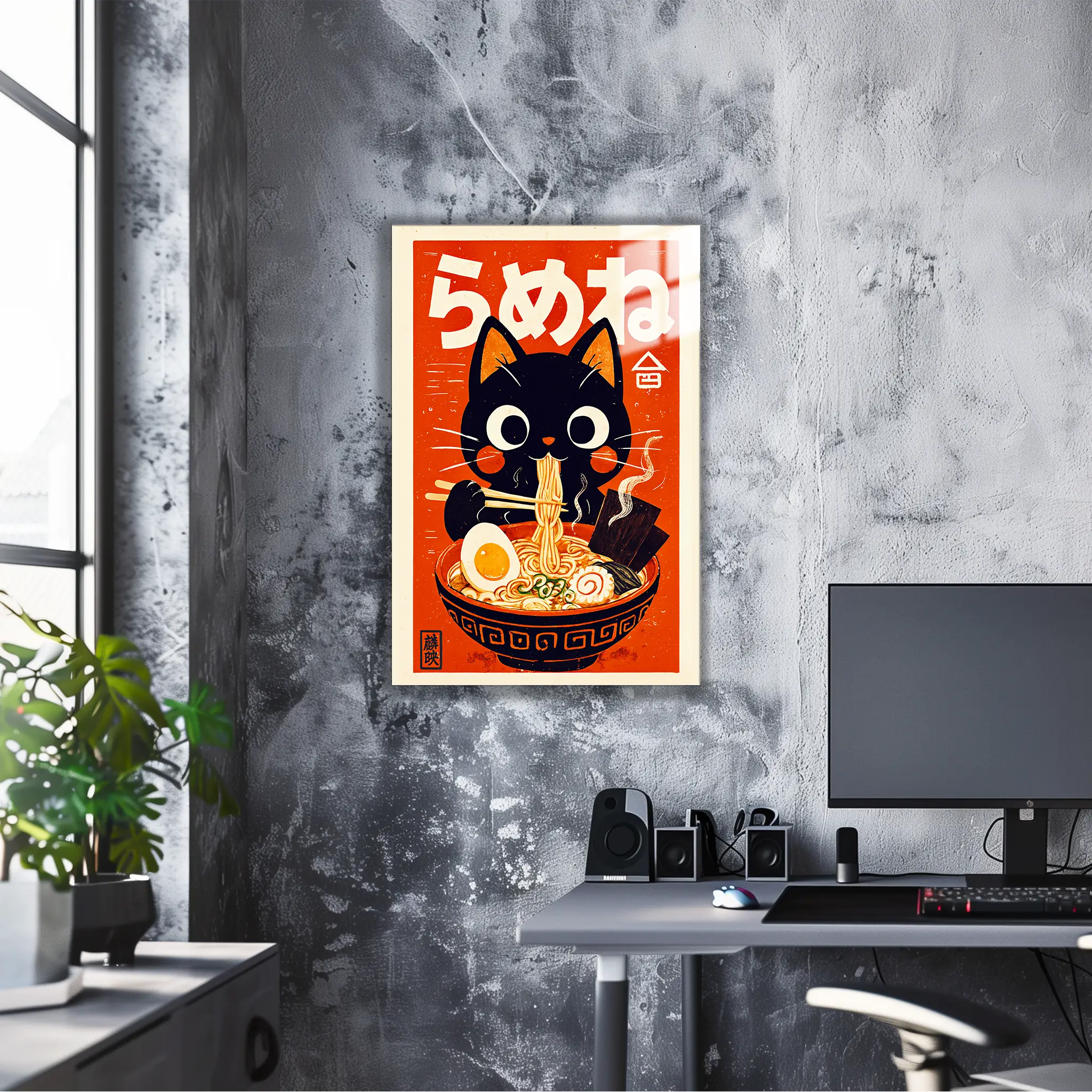 tableau-japonais-chat-ramen | DreamWay