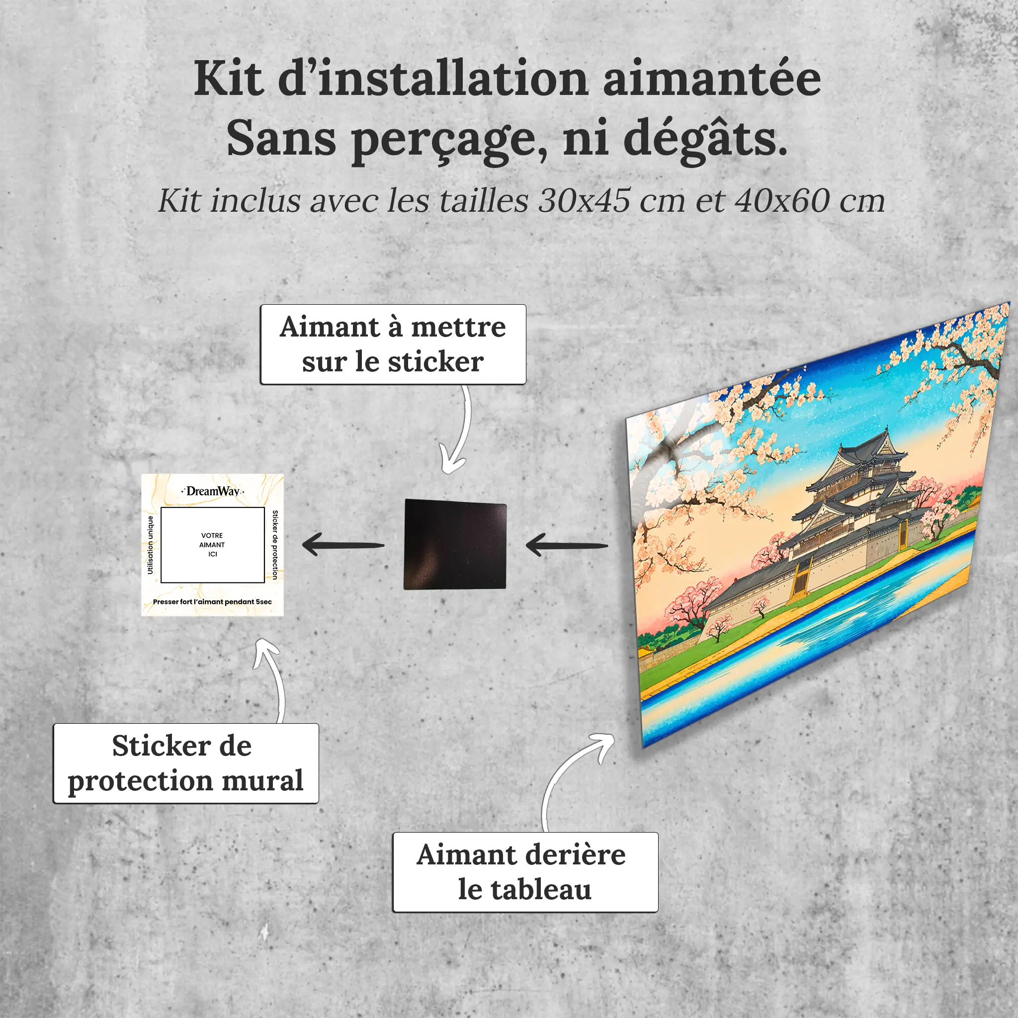 tableau-japonais-chateau-edo-avec-installation-aimantee | DreamWay