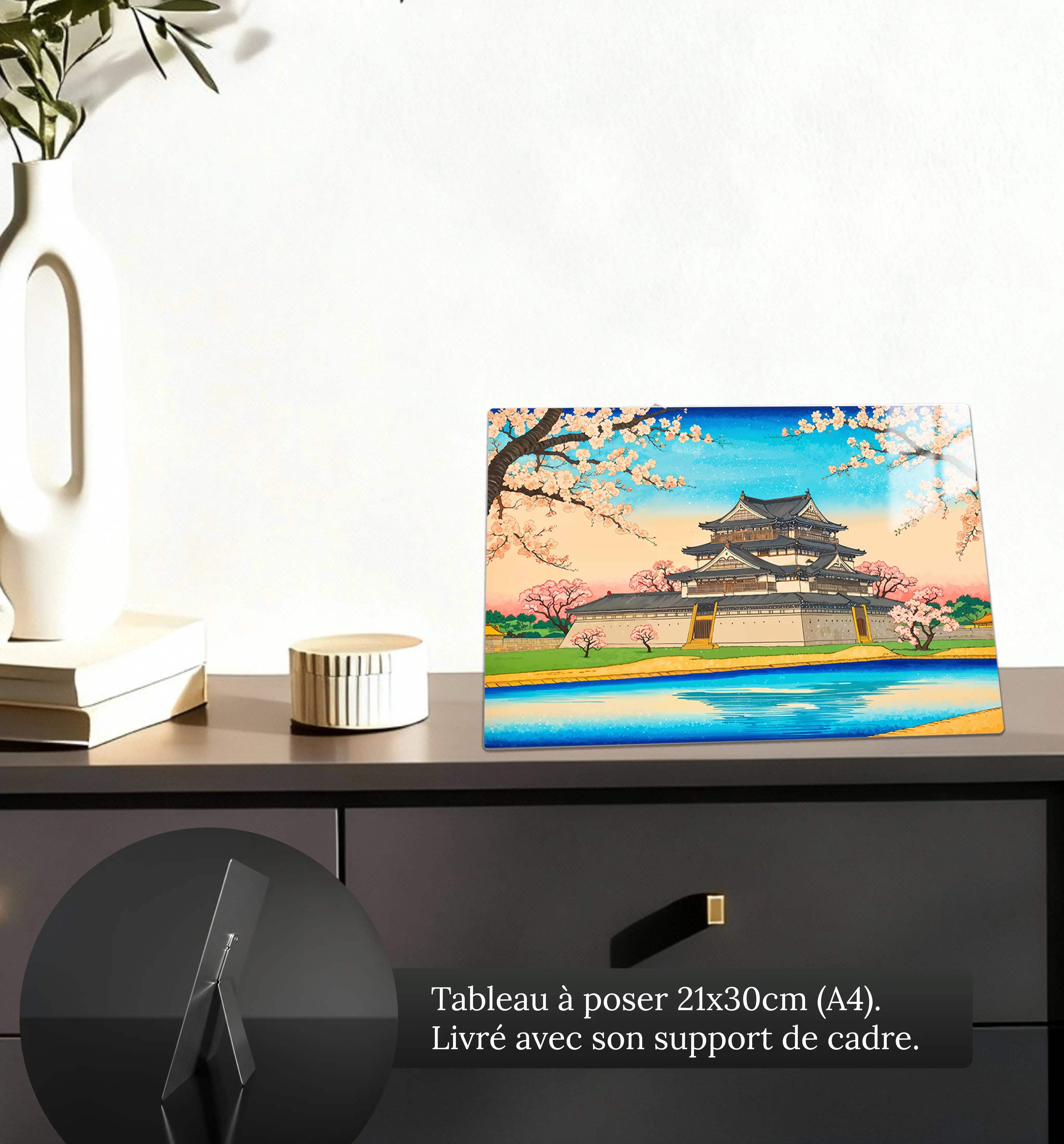 tableau-japonais-chateau-edo-petit-format-a-poser-sur-meuble | DreamWay