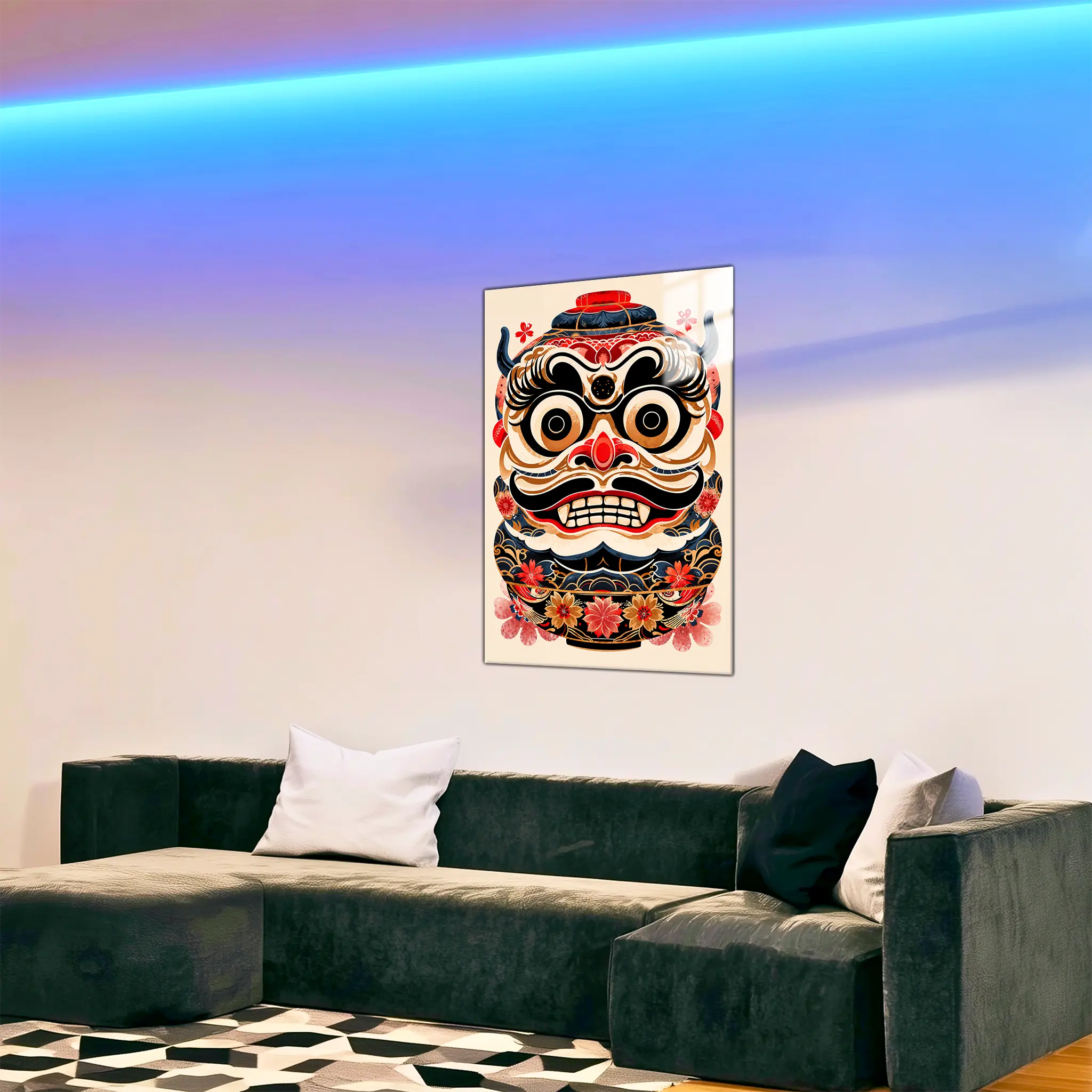 tableau-japonais-daruma-dans-le-salon | DreamWay