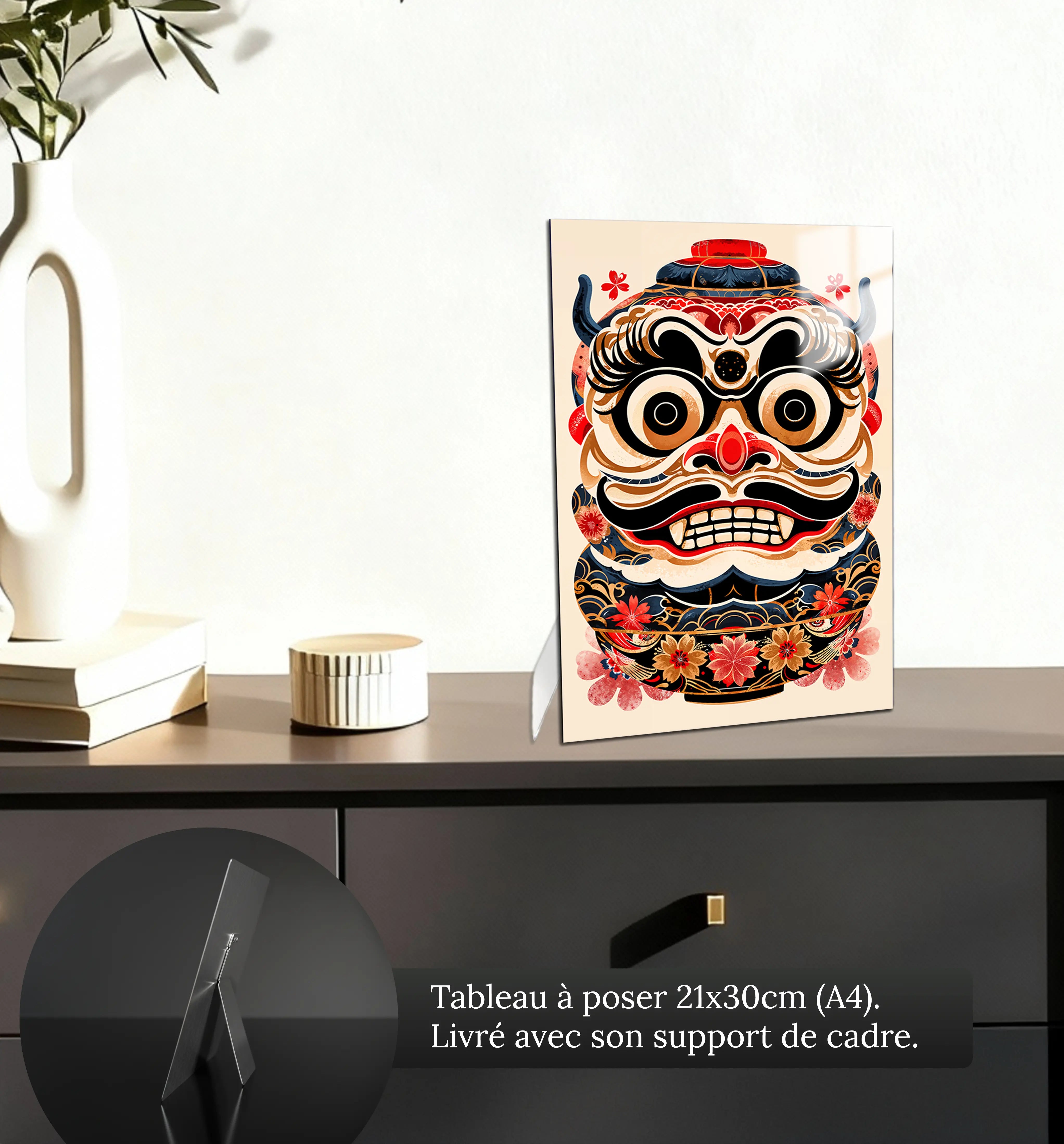 tableau-japonais-daruma-petit-format-a-poser-sur-meuble | DreamWay