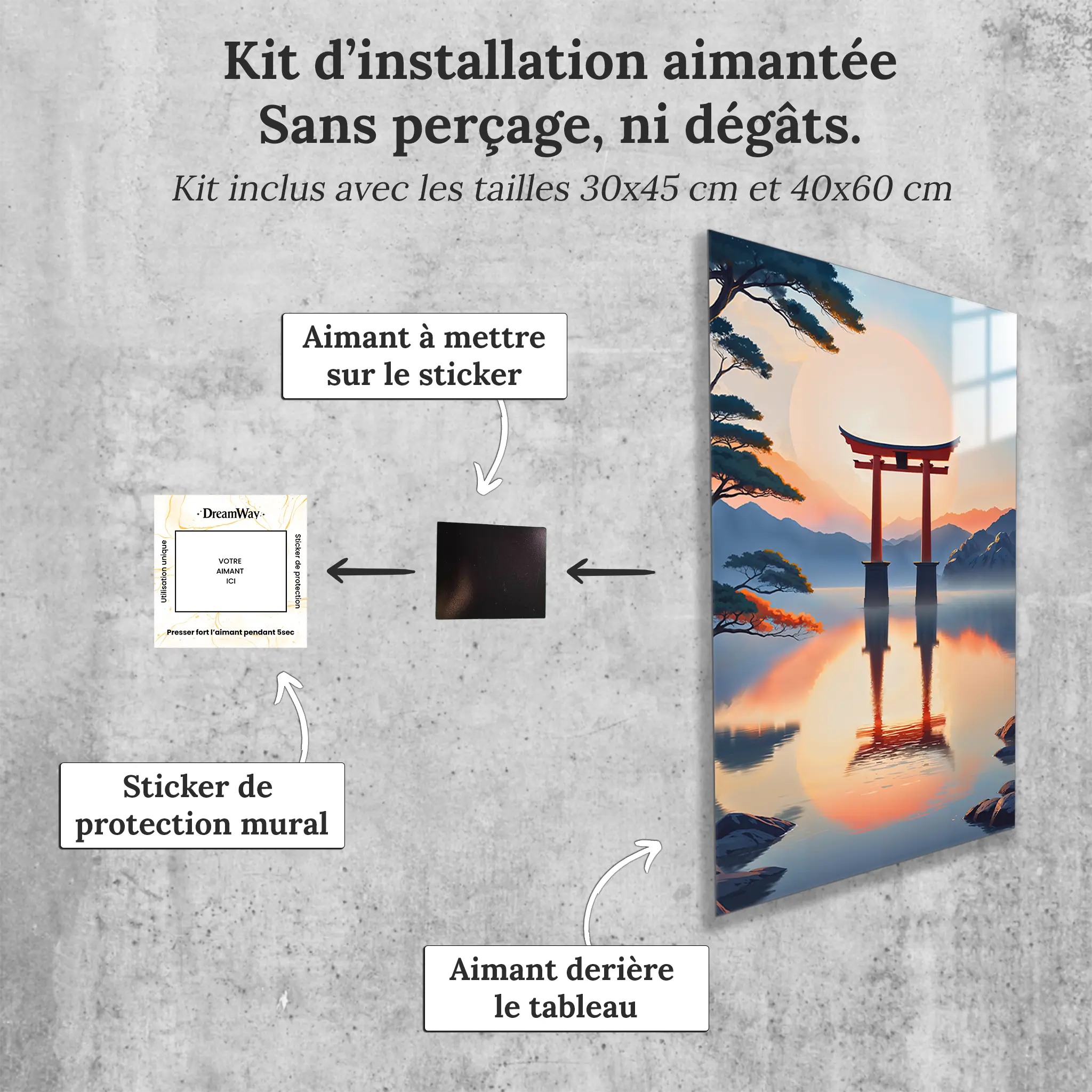 tableau-japonais-design-avec-installation-aimantee | DreamWay