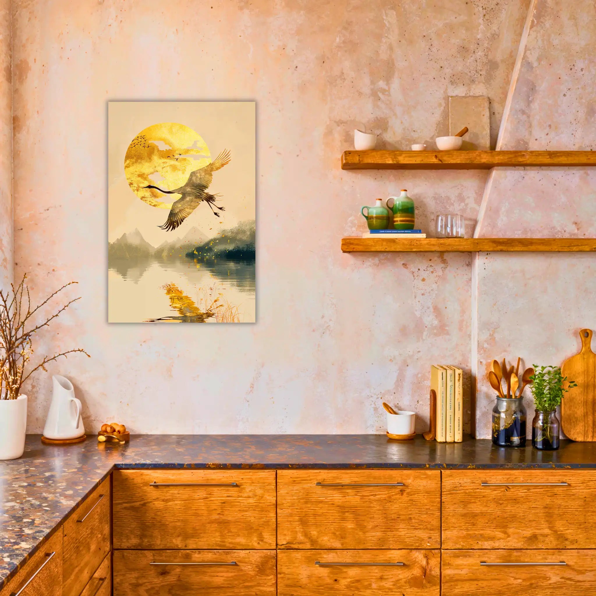 tableau-japonais-dore-dans-la-cuisine | DreamWay
