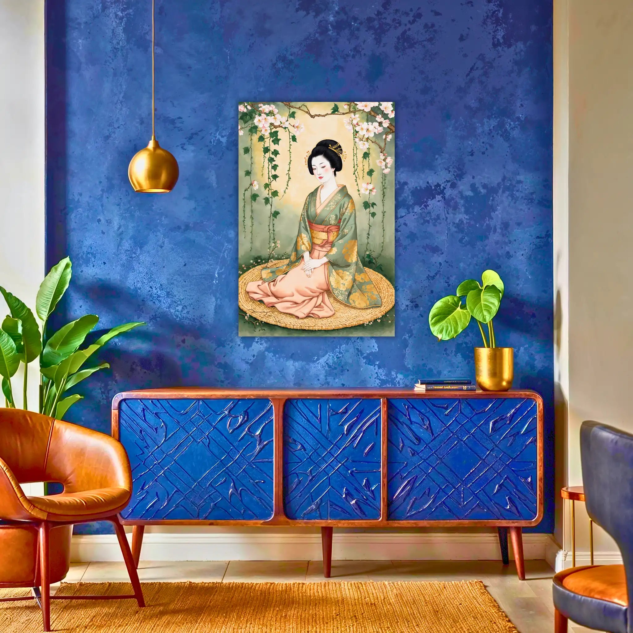tableau-japonais-femme-au-dessus-du-buffet | DreamWay