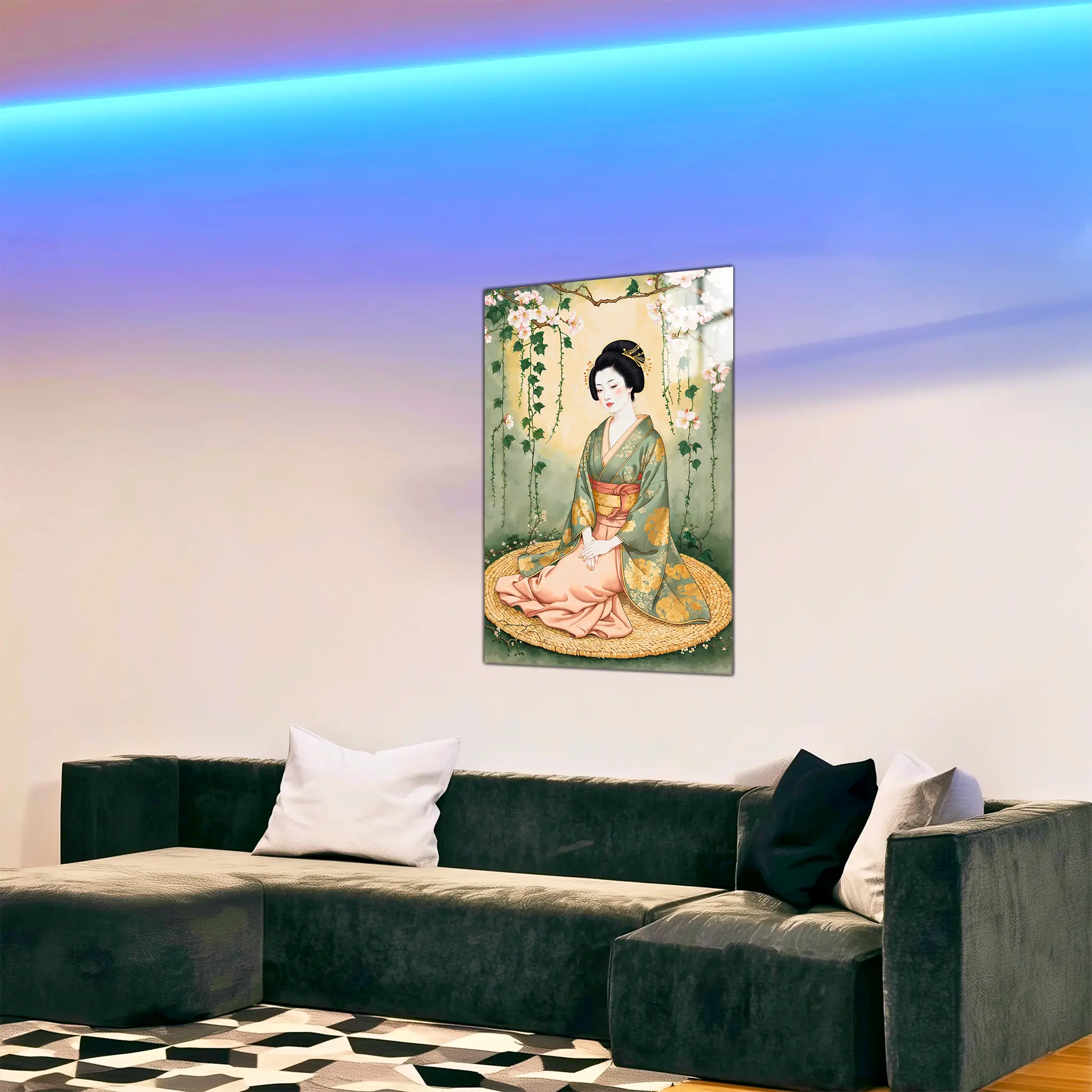 tableau-japonais-femme-dans-le-salon | DreamWay