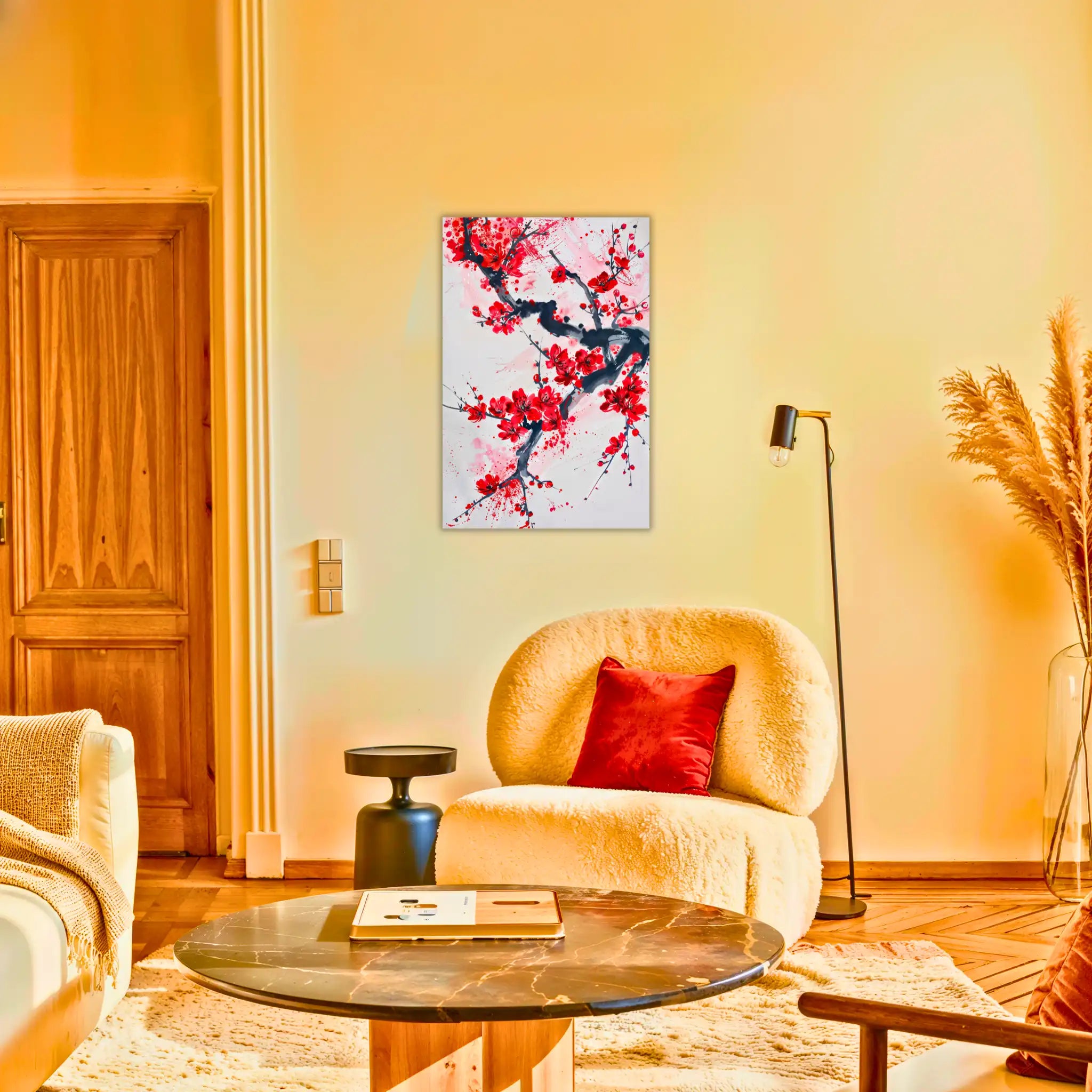 tableau-japonais-fleurs-au-salon | DreamWay