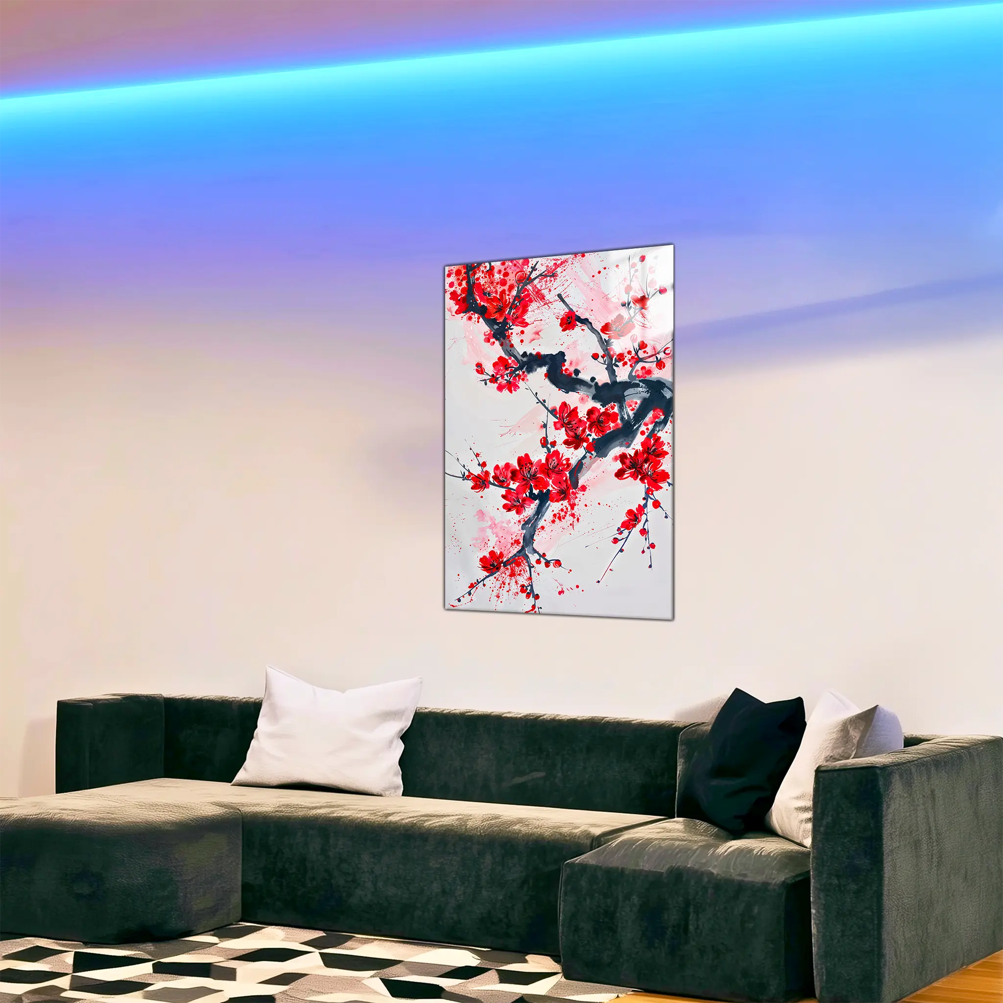tableau-japonais-fleurs-dans-le-salon | DreamWay