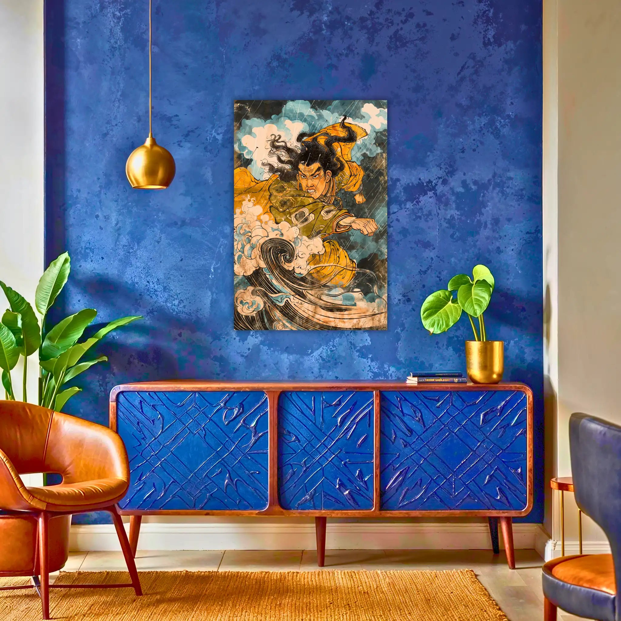 tableau-japonais-fujin-au-dessus-du-buffet | DreamWay