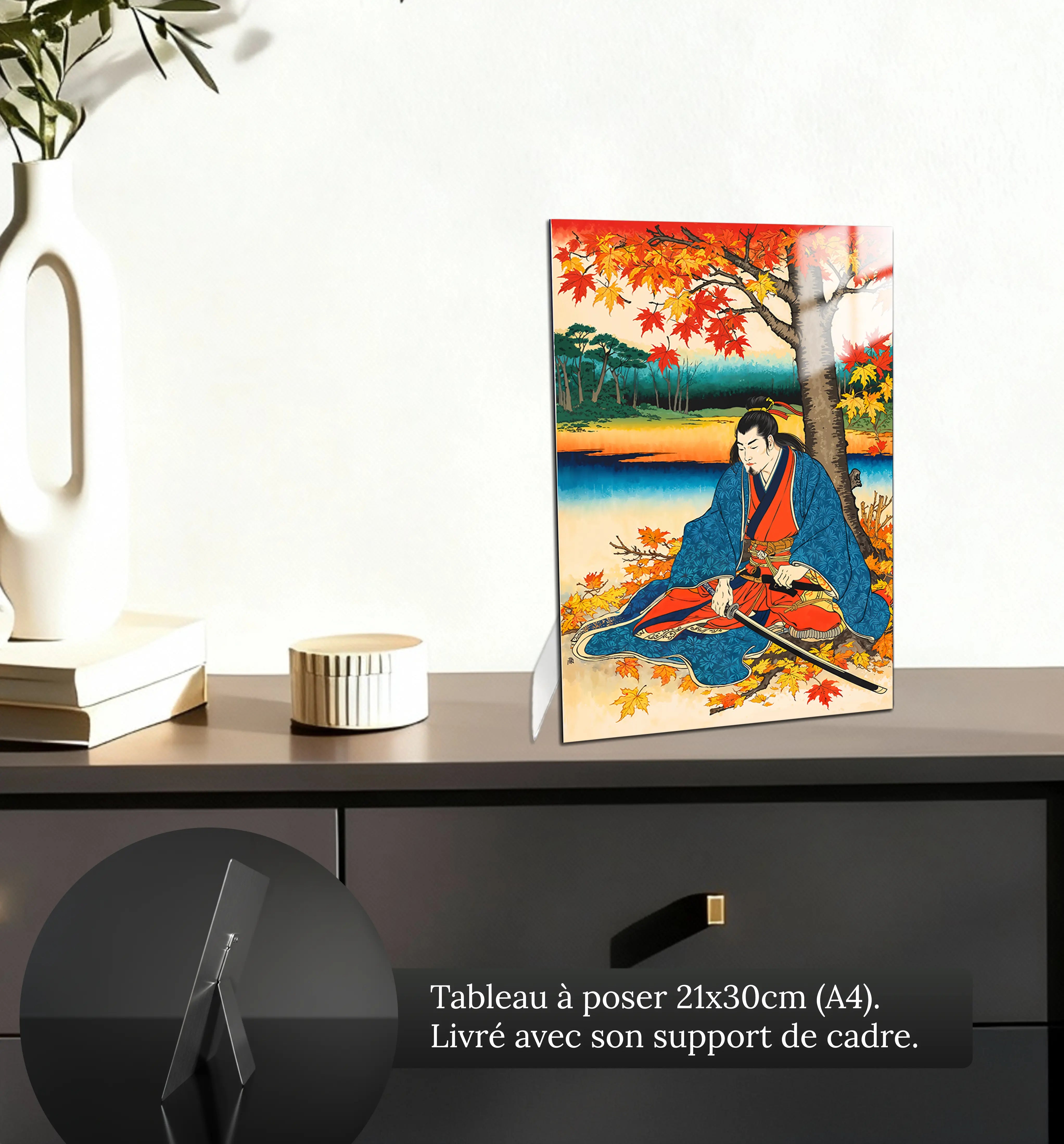 tableau-japonais-homme-petit-format-a-poser-sur-meuble | DreamWay