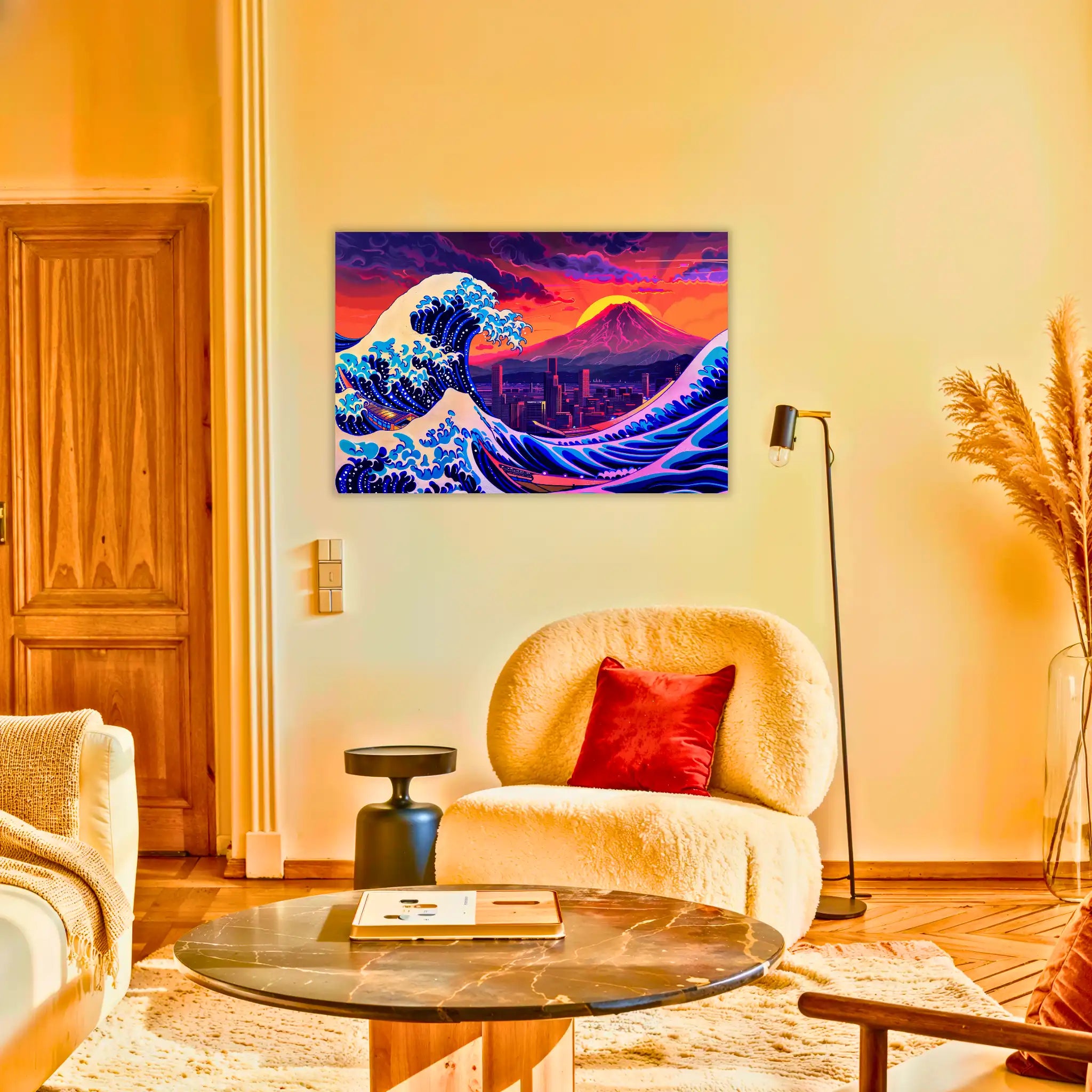 tableau-japonais-la-grande-vague-reproduction-moderne-au-salon | DreamWay