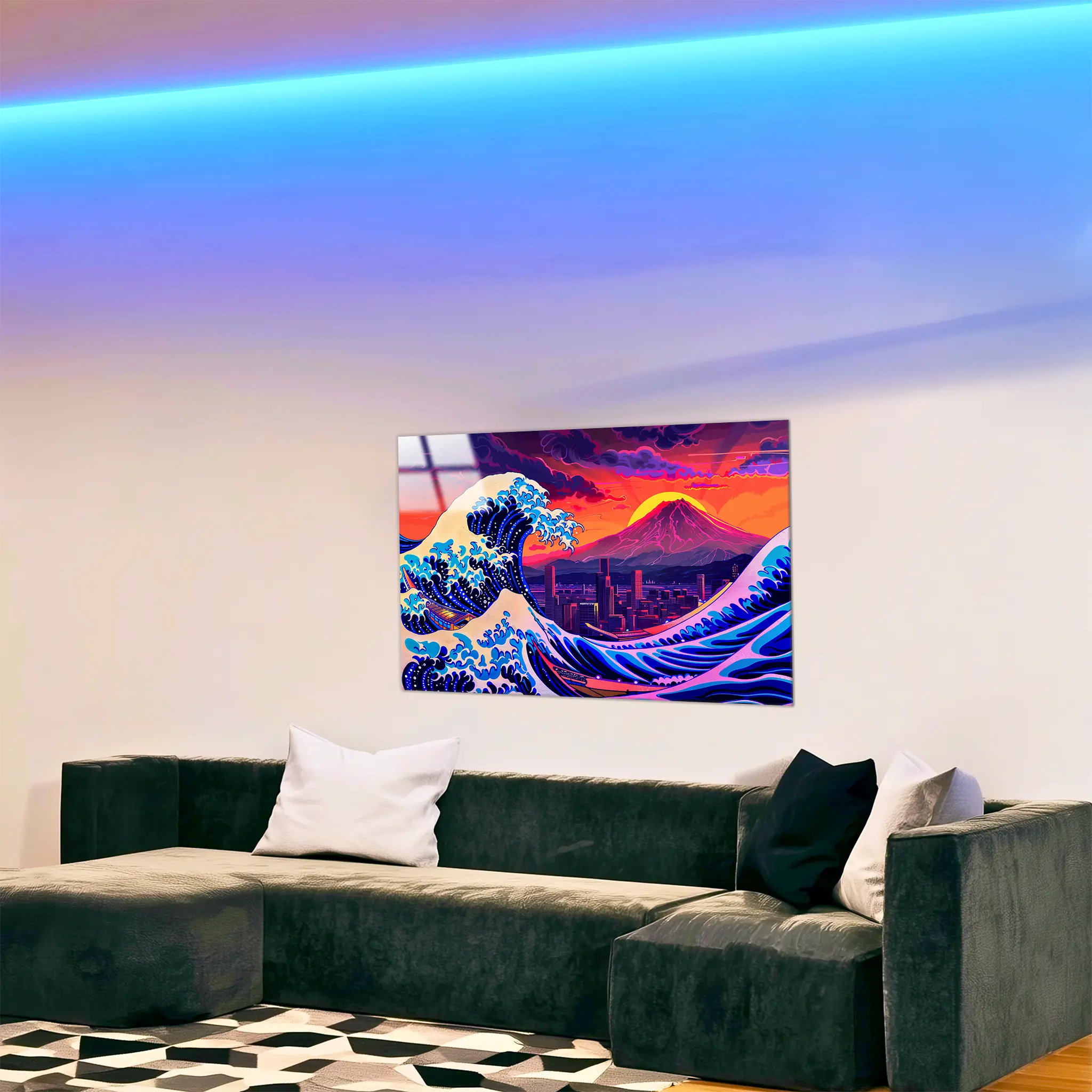 tableau-japonais-la-grande-vague-reproduction-moderne-dans-le-salon | DreamWay
