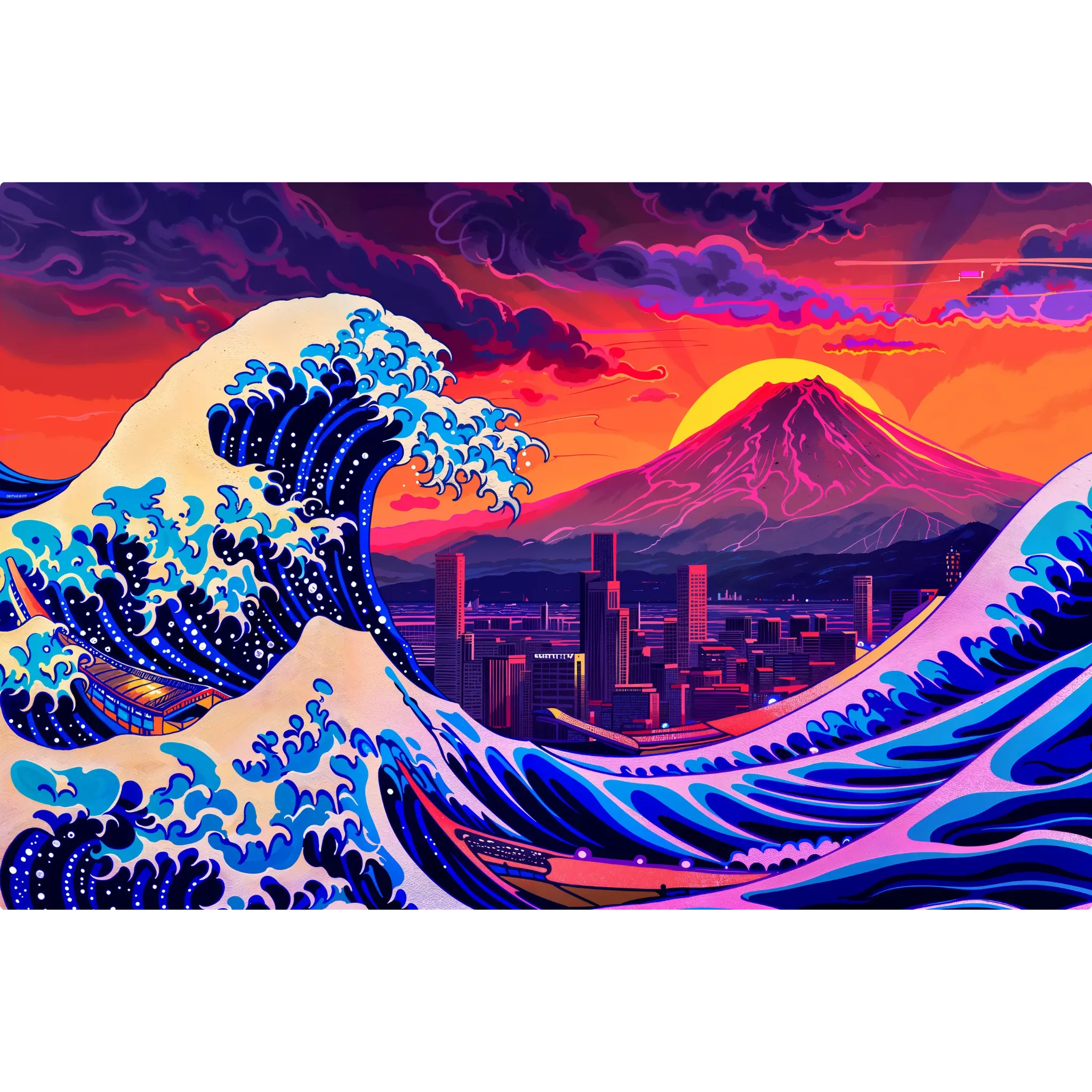 tableau-japonais-la-grande-vague-reproduction-moderne | DreamWay