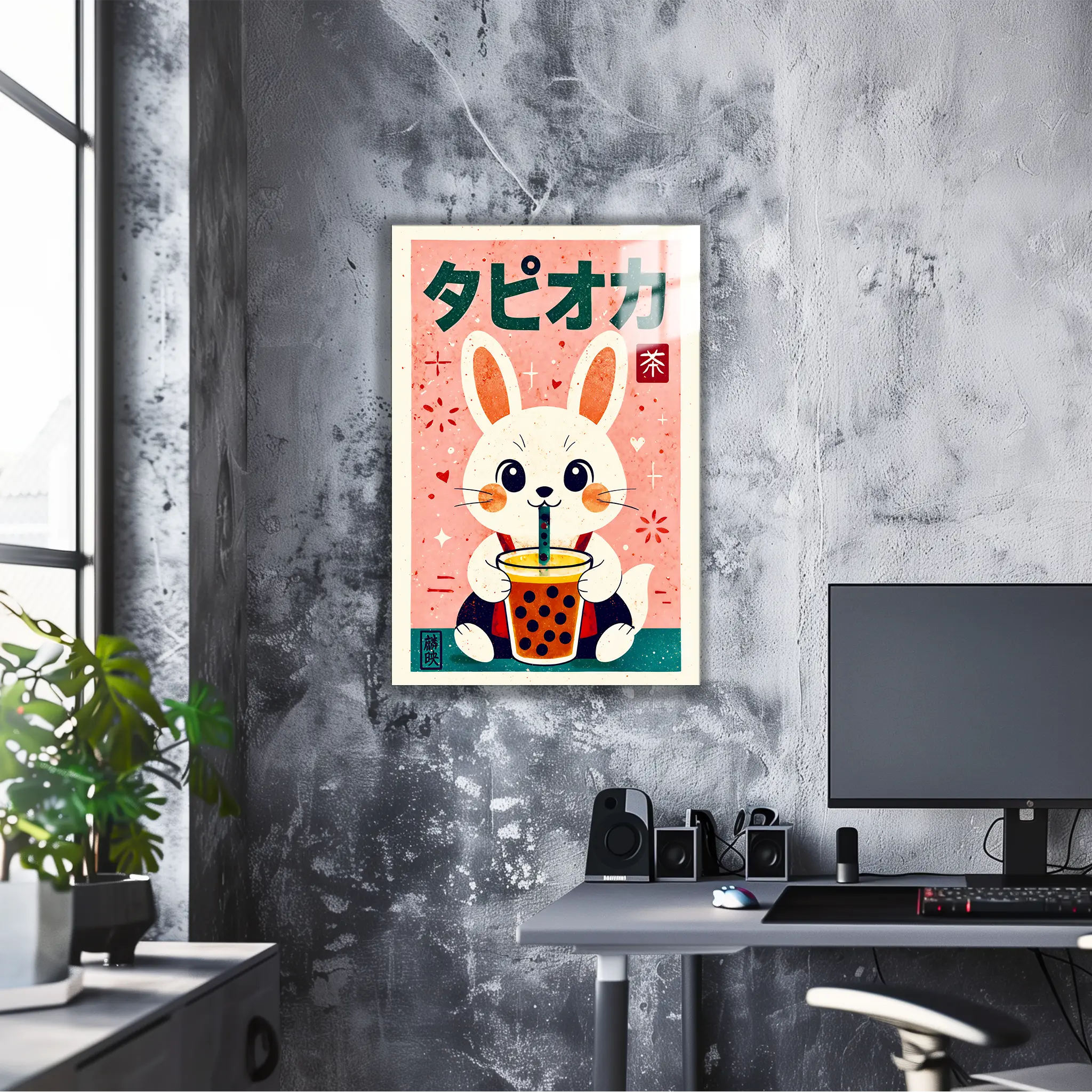 tableau-japonais-lapin-bubble-tea | DreamWay