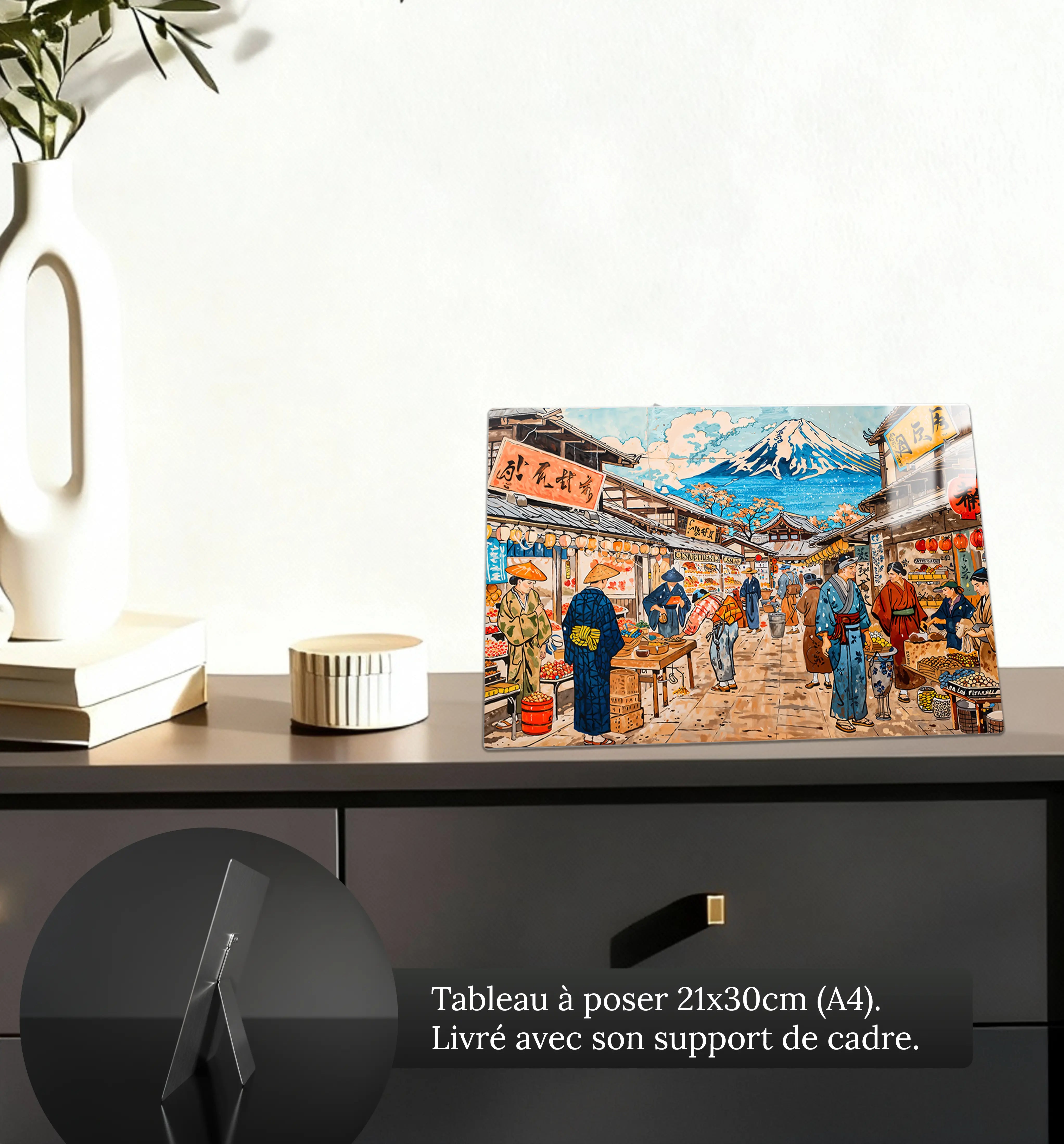 tableau-japonais-marche-poisson-petit-format-a-poser-sur-meuble | DreamWay