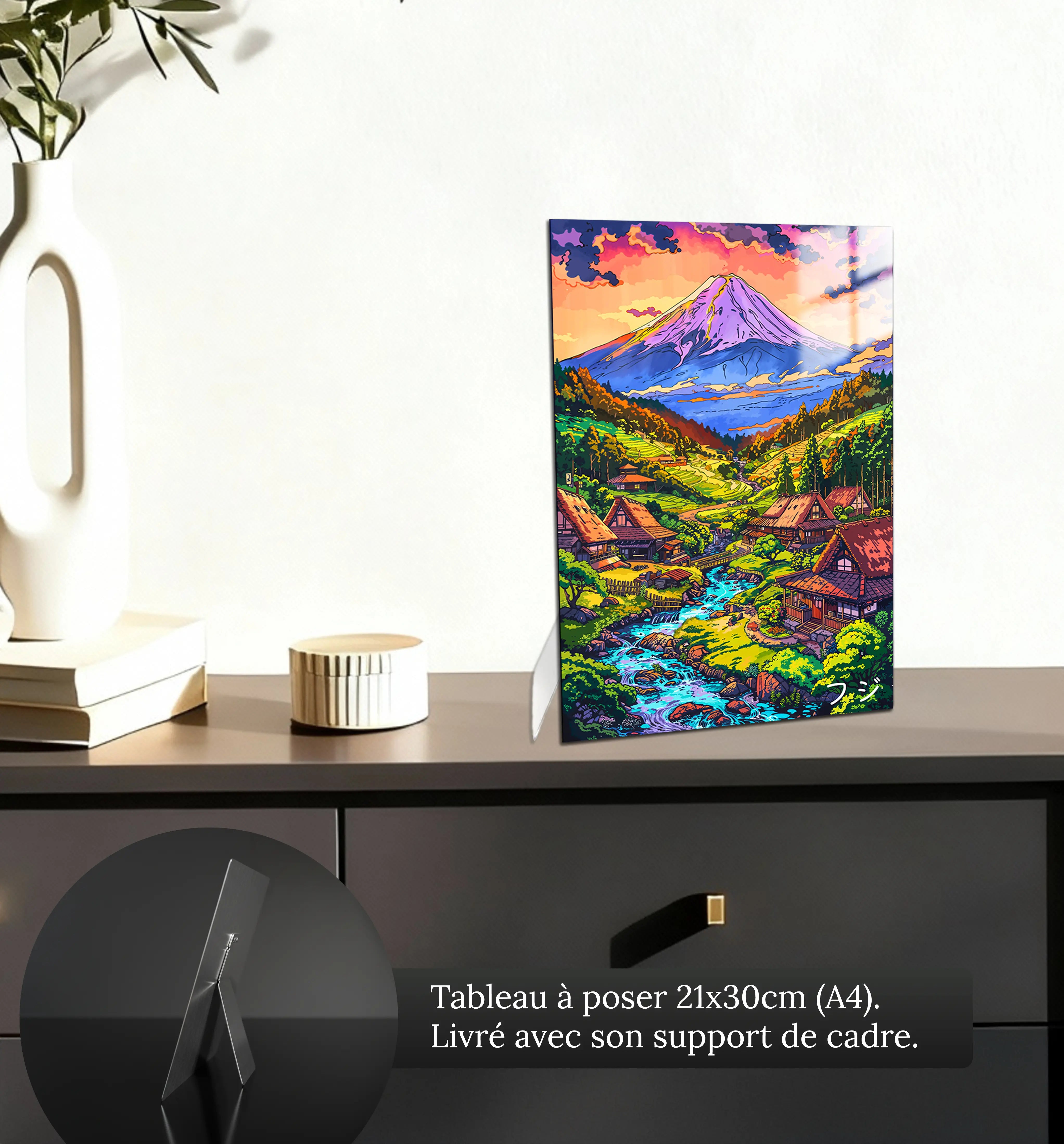 tableau-japonais-mont-fuji-petit-format-a-poser-sur-meuble | DreamWay