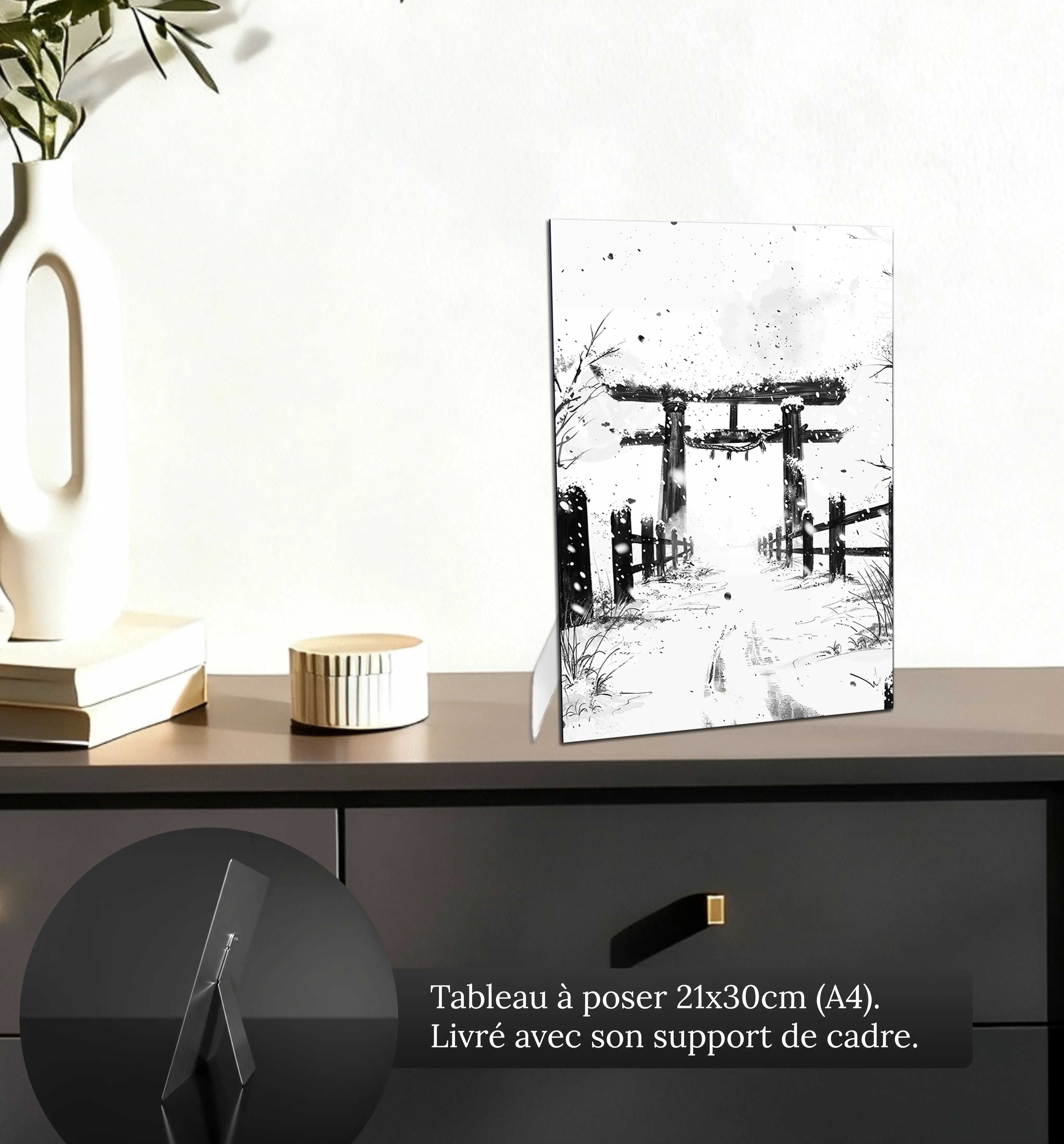 tableau-japonais-noir-et-blanc-petit-format-a-poser-sur-meuble | DreamWay
