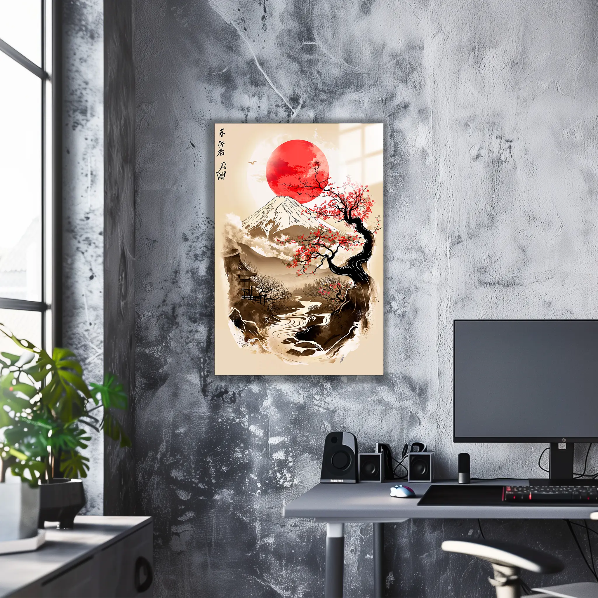 tableau-japonais-noir-et-rouge | DreamWay