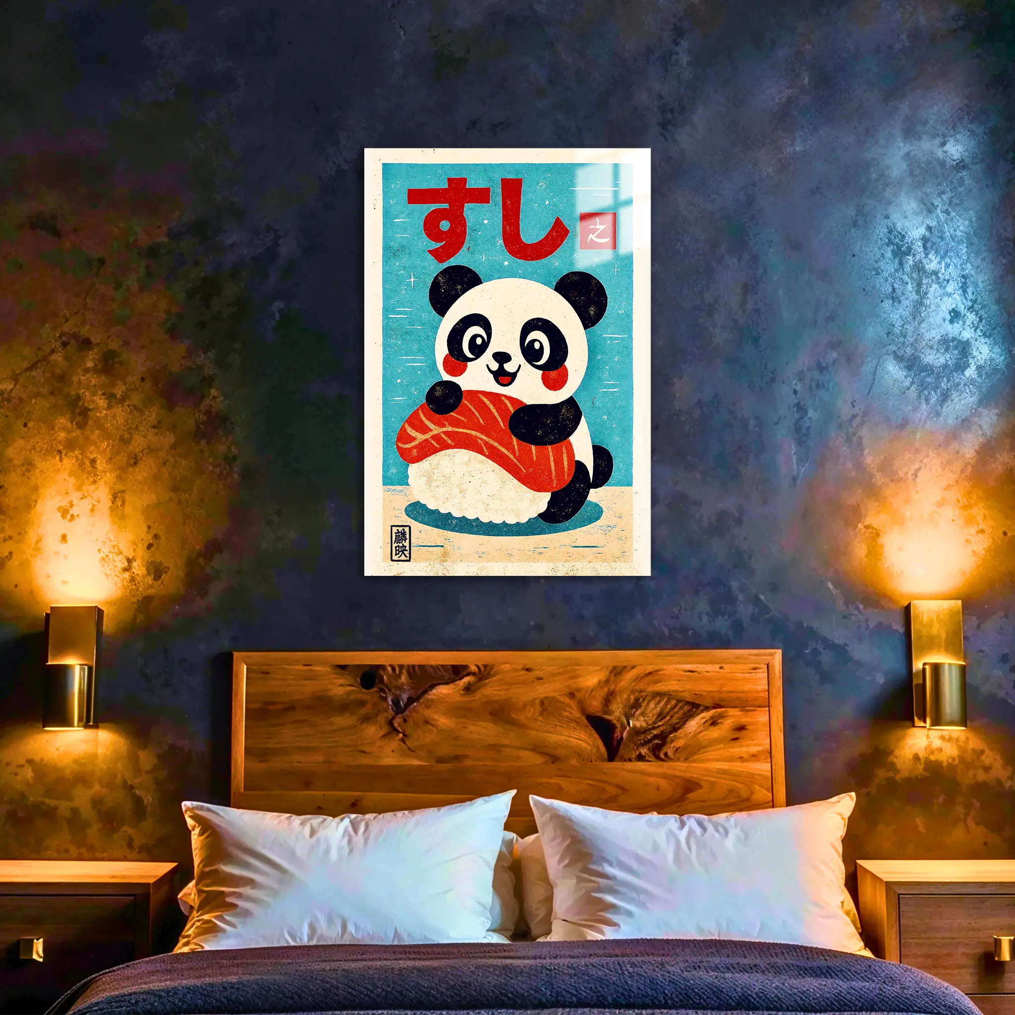 tableau-japonais-panda-sushi-dans-la-chambre | DreamWay