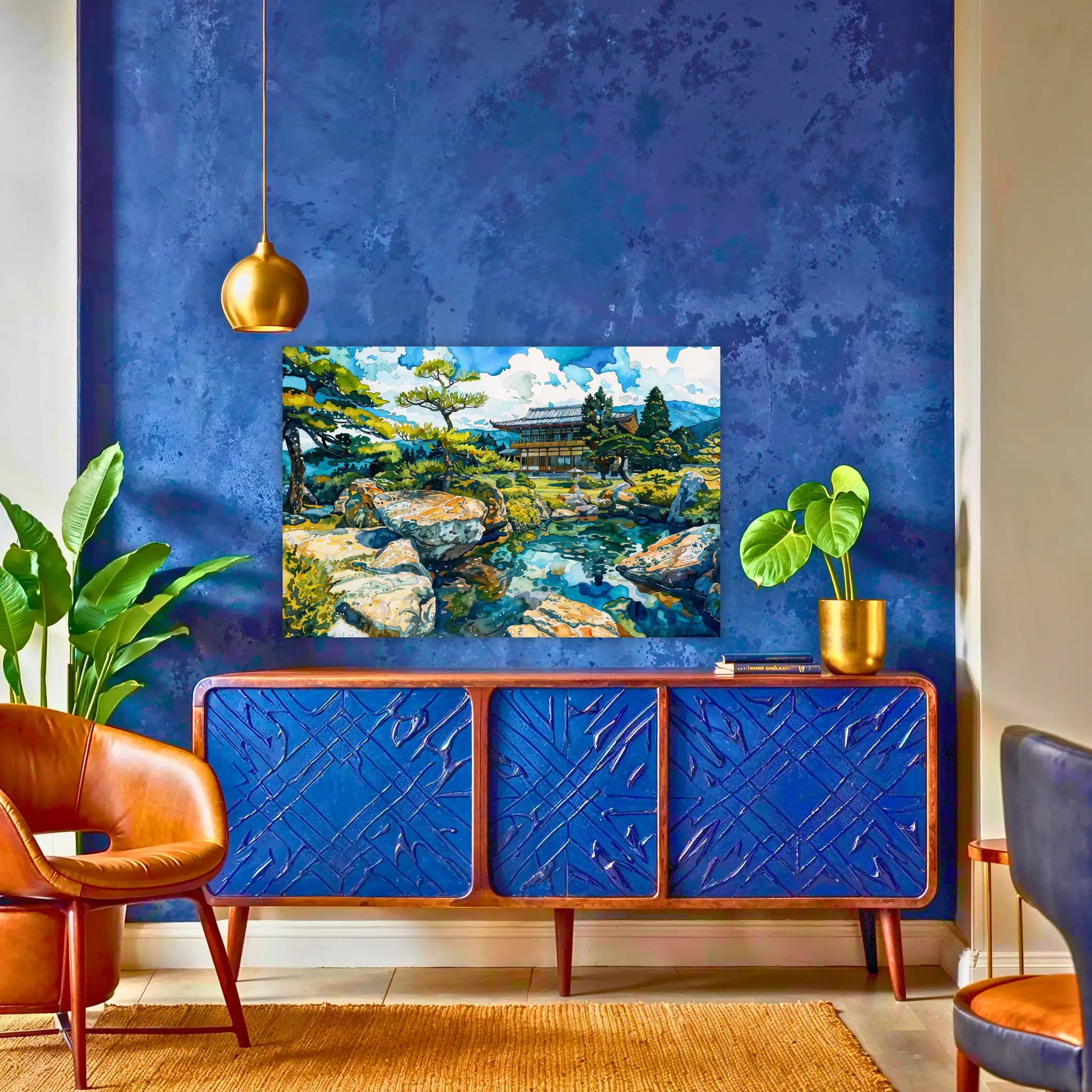 tableau-japonais-peinture-au-dessus-du-buffet | DreamWay