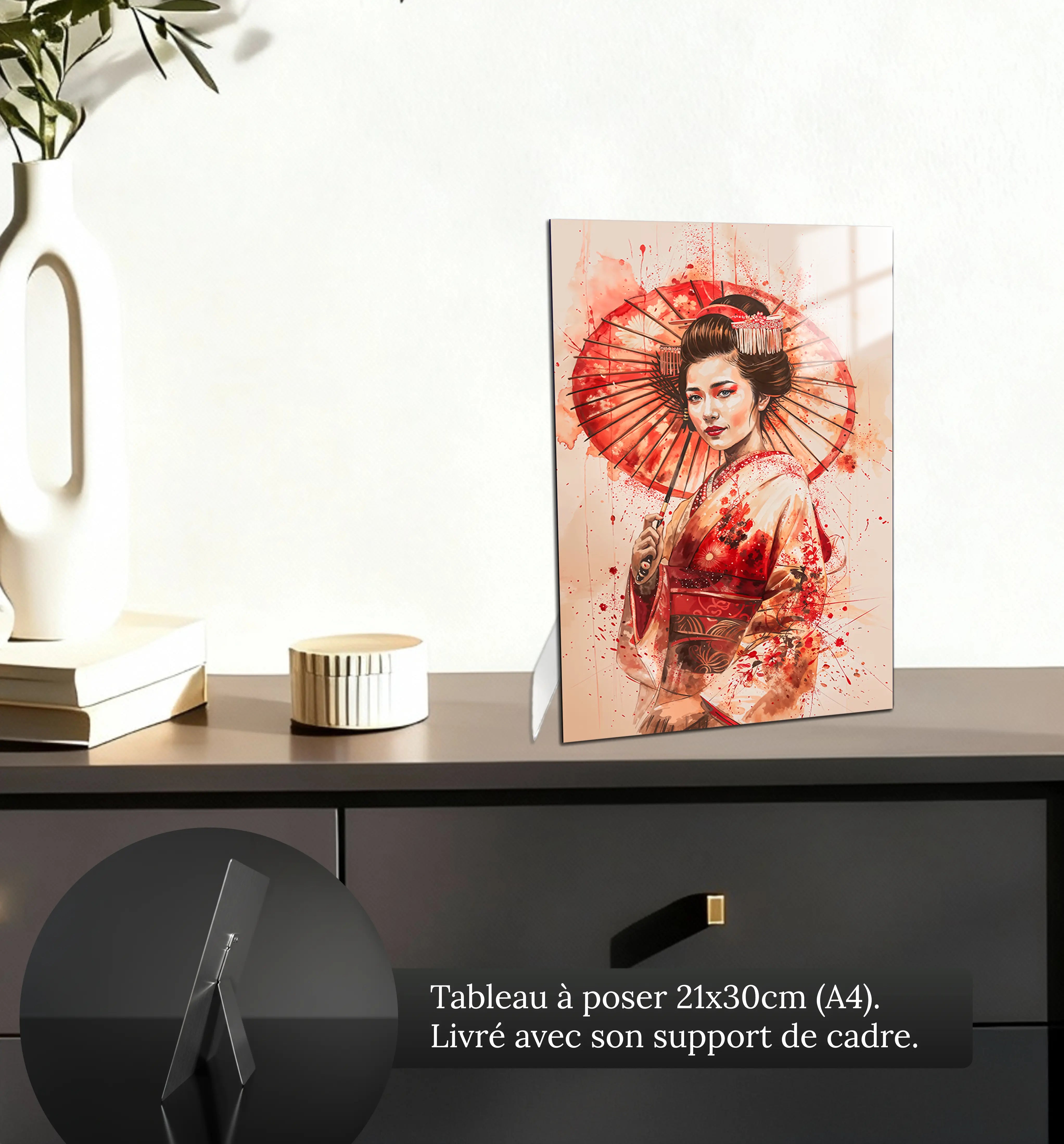 tableau-japonais-personne-kimono-petit-format-a-poser-sur-meuble | DreamWay