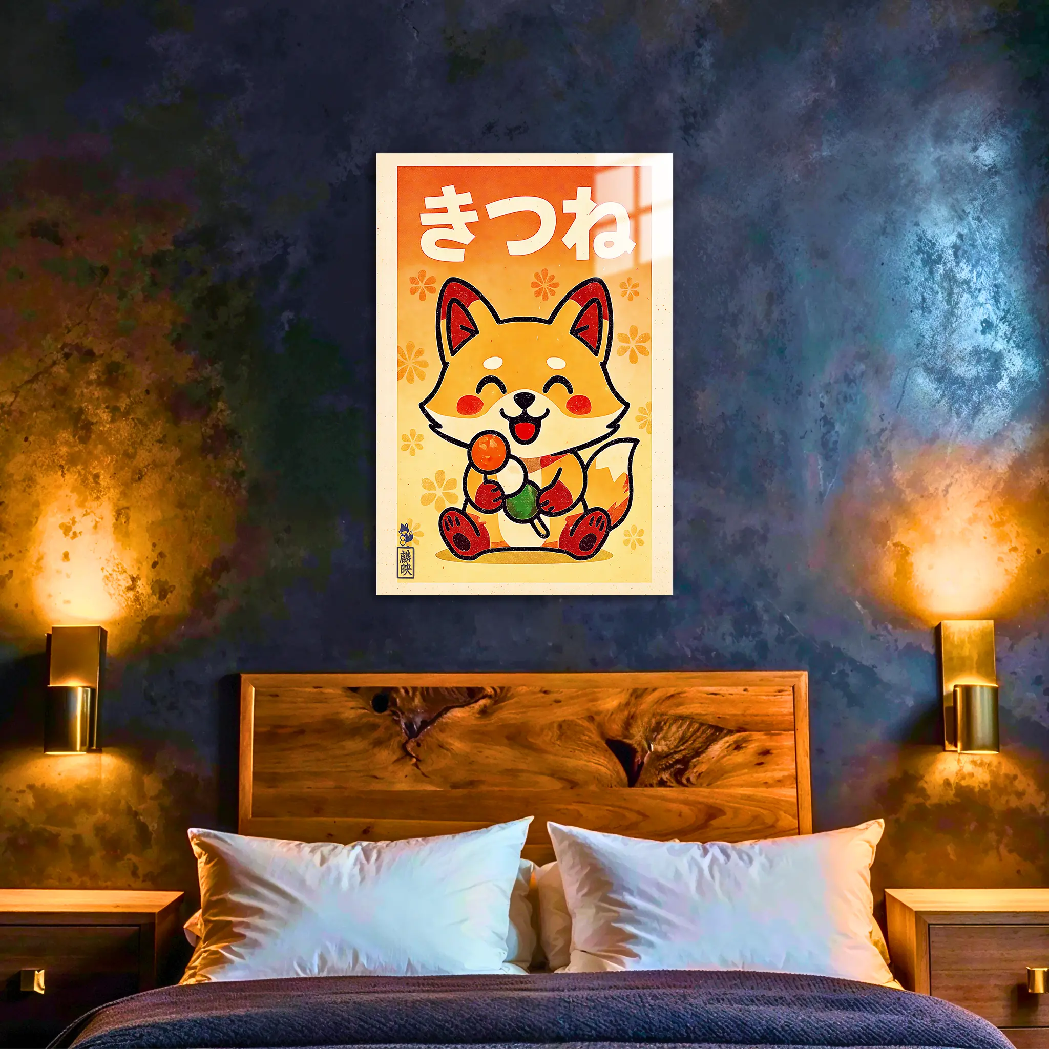 tableau-japonais-renard-dango-dans-la-chambre | DreamWay
