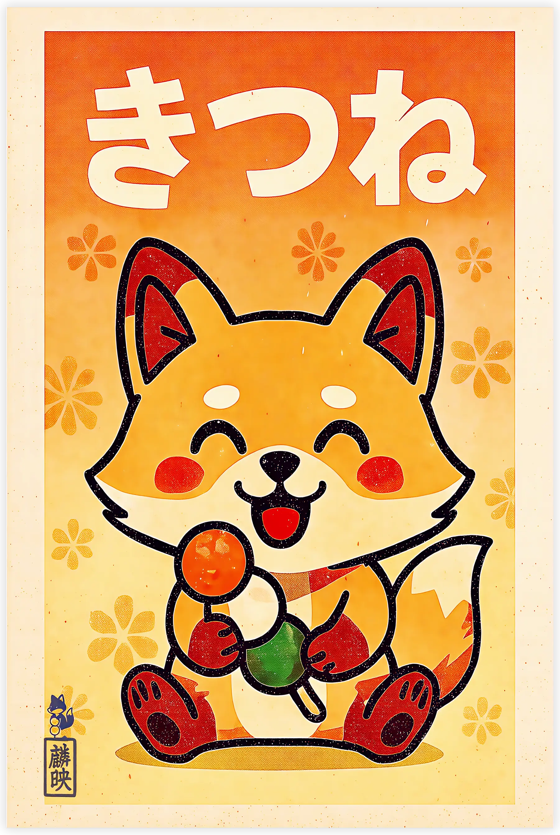 tableau-japonais-renard-dango | DreamWay