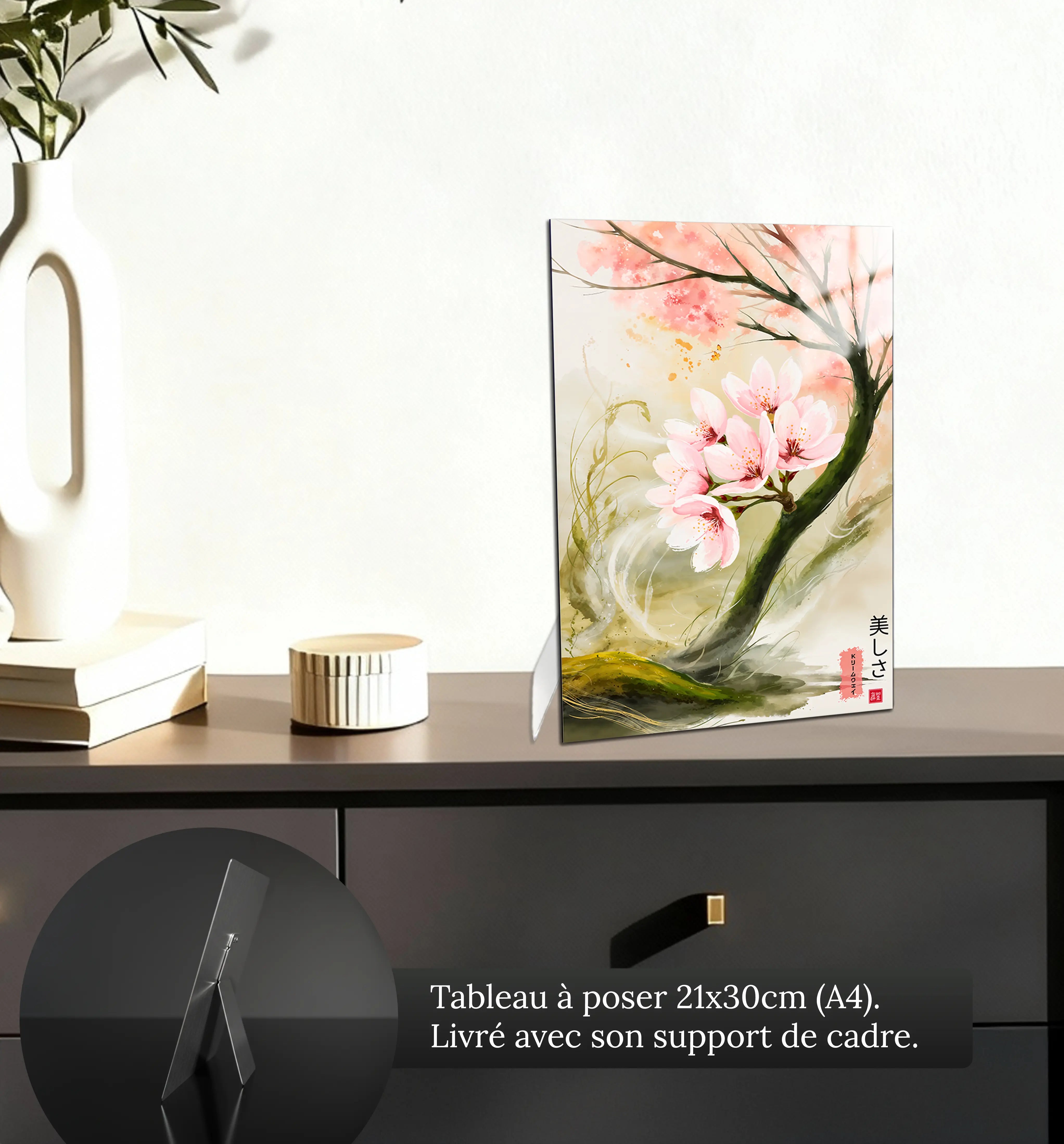 tableau-japonais-sakura-petit-format-a-poser-sur-meuble | DreamWay