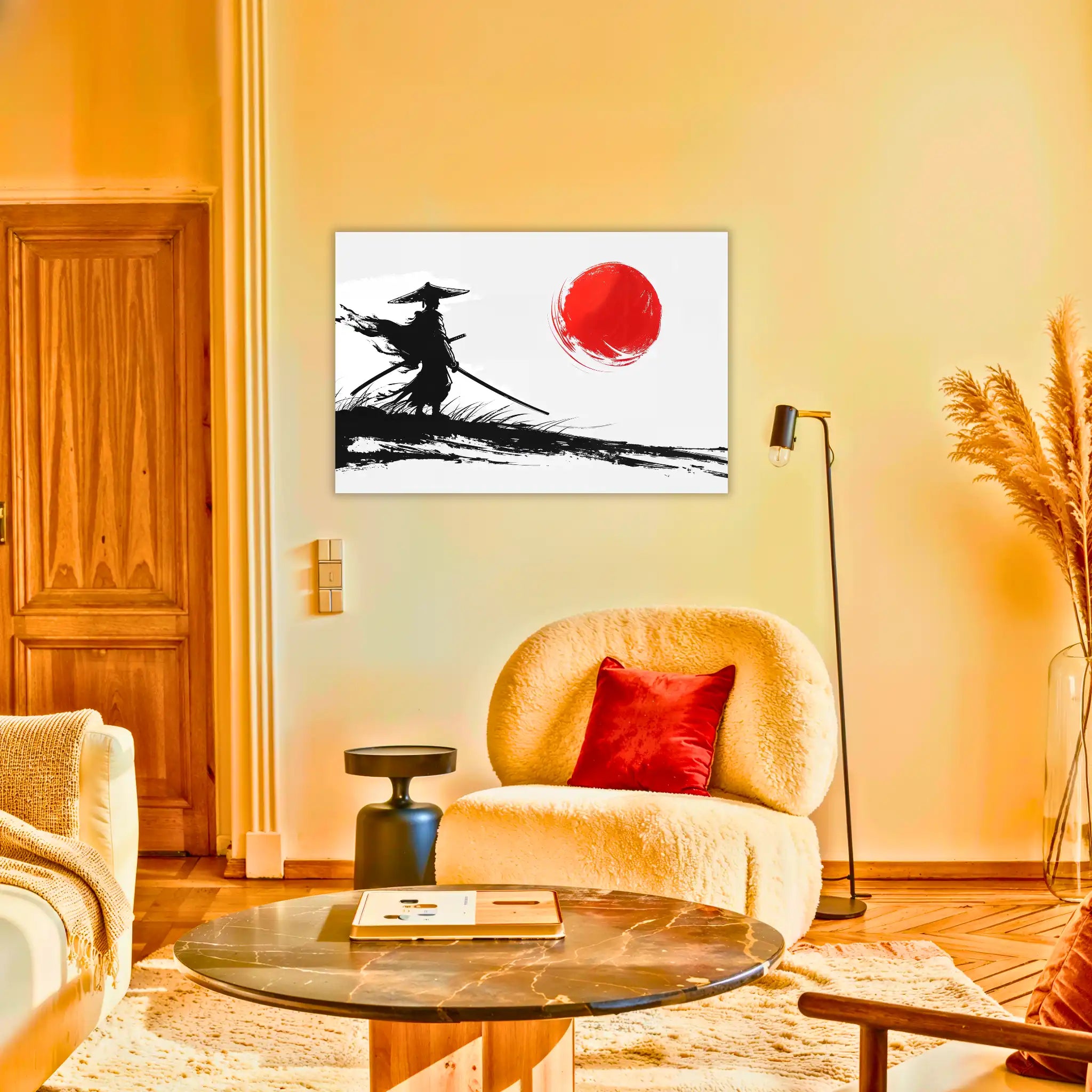 tableau-japonais-samourai-au-salon | DreamWay