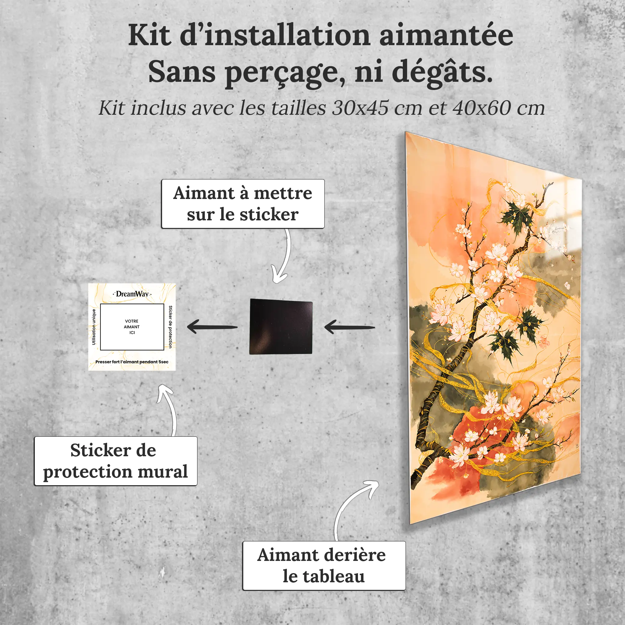 tableau-japonais-simple-avec-installation-aimantee | DreamWay
