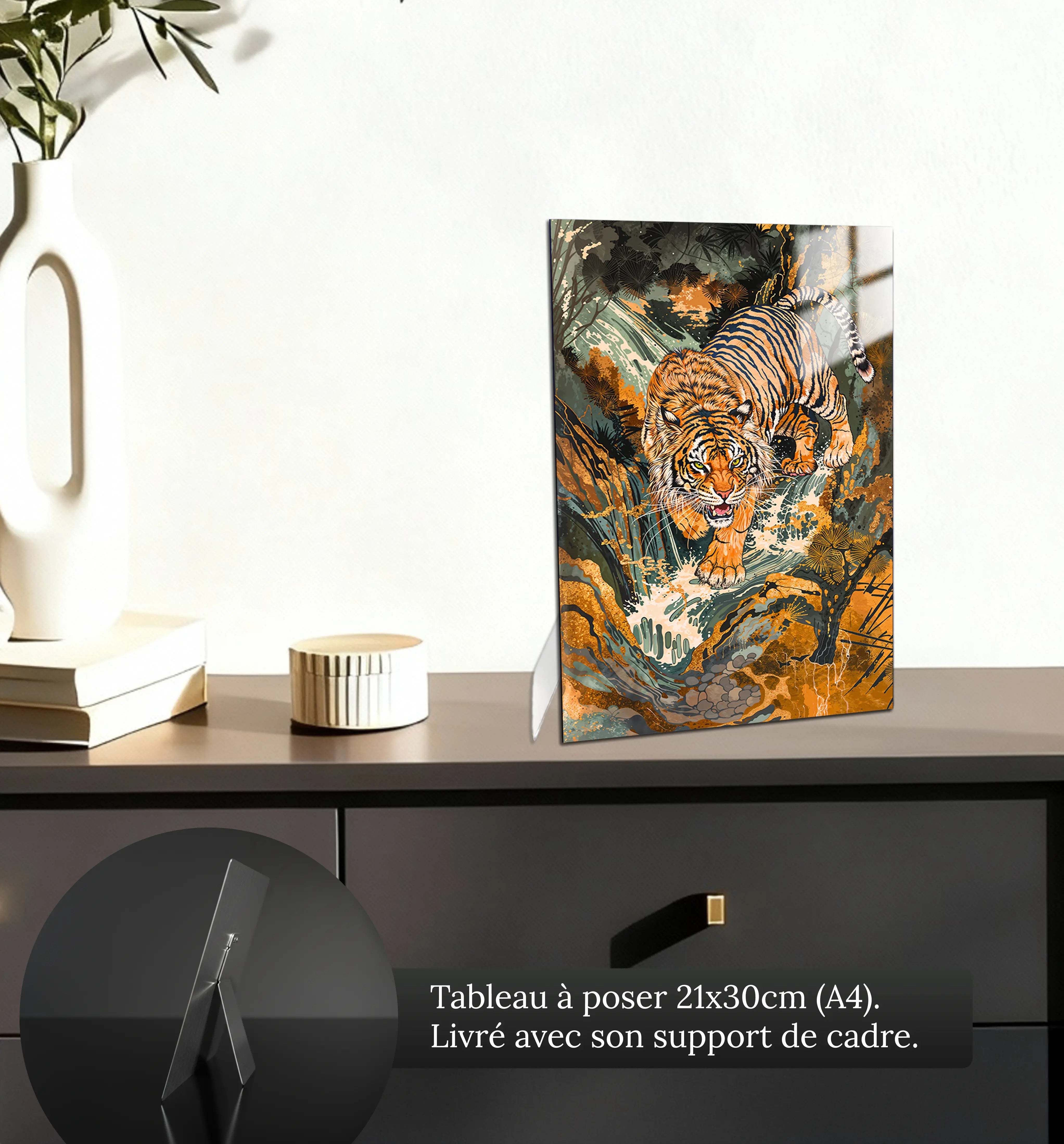 tableau-japonais-tigre-petit-format-a-poser-sur-meuble | DreamWay
