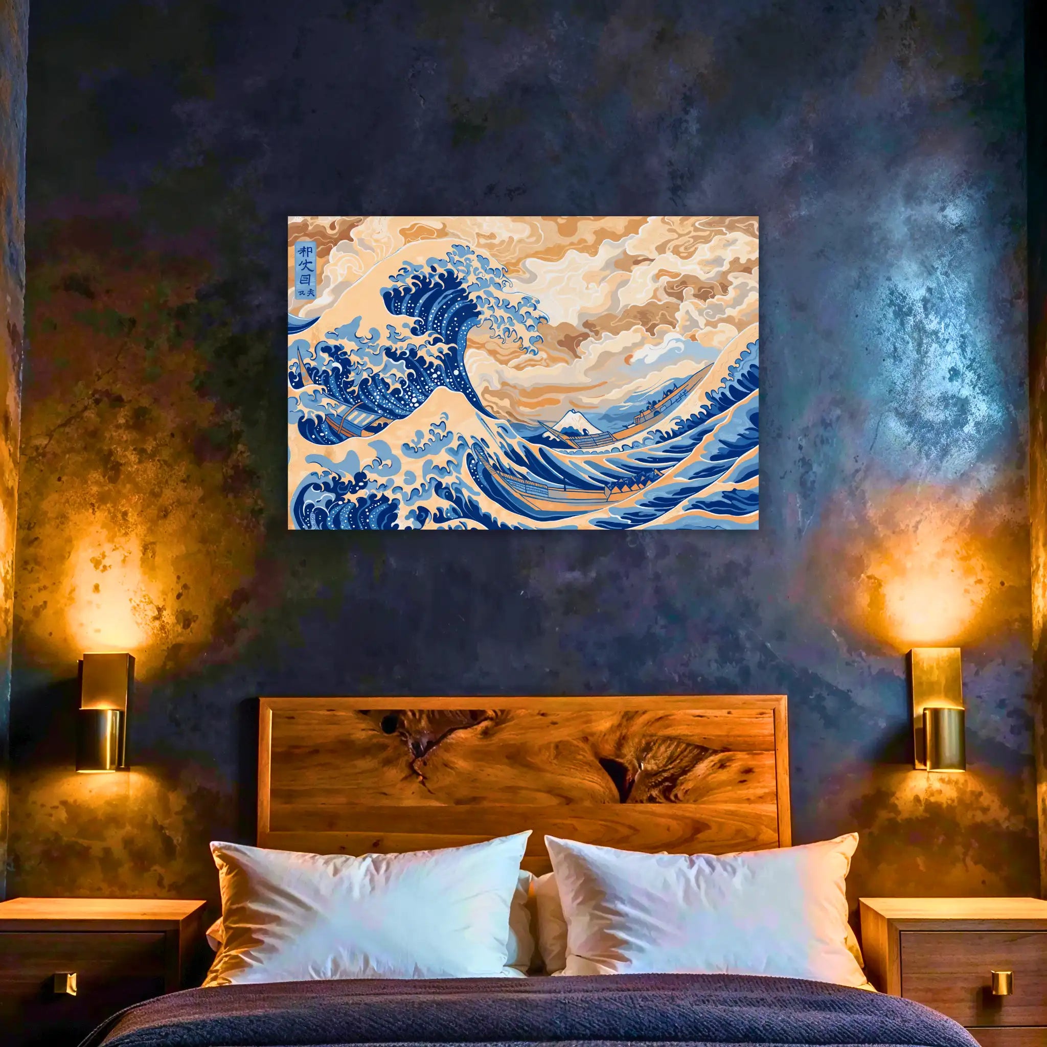 tableau-japonais-vague-reproduction-revisite | DreamWay