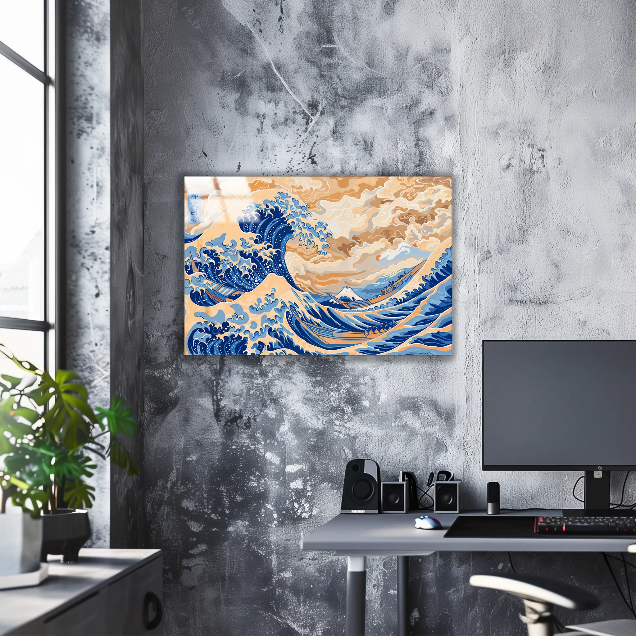 tableau-japonais-vague-reproduction-retravaille | DreamWay