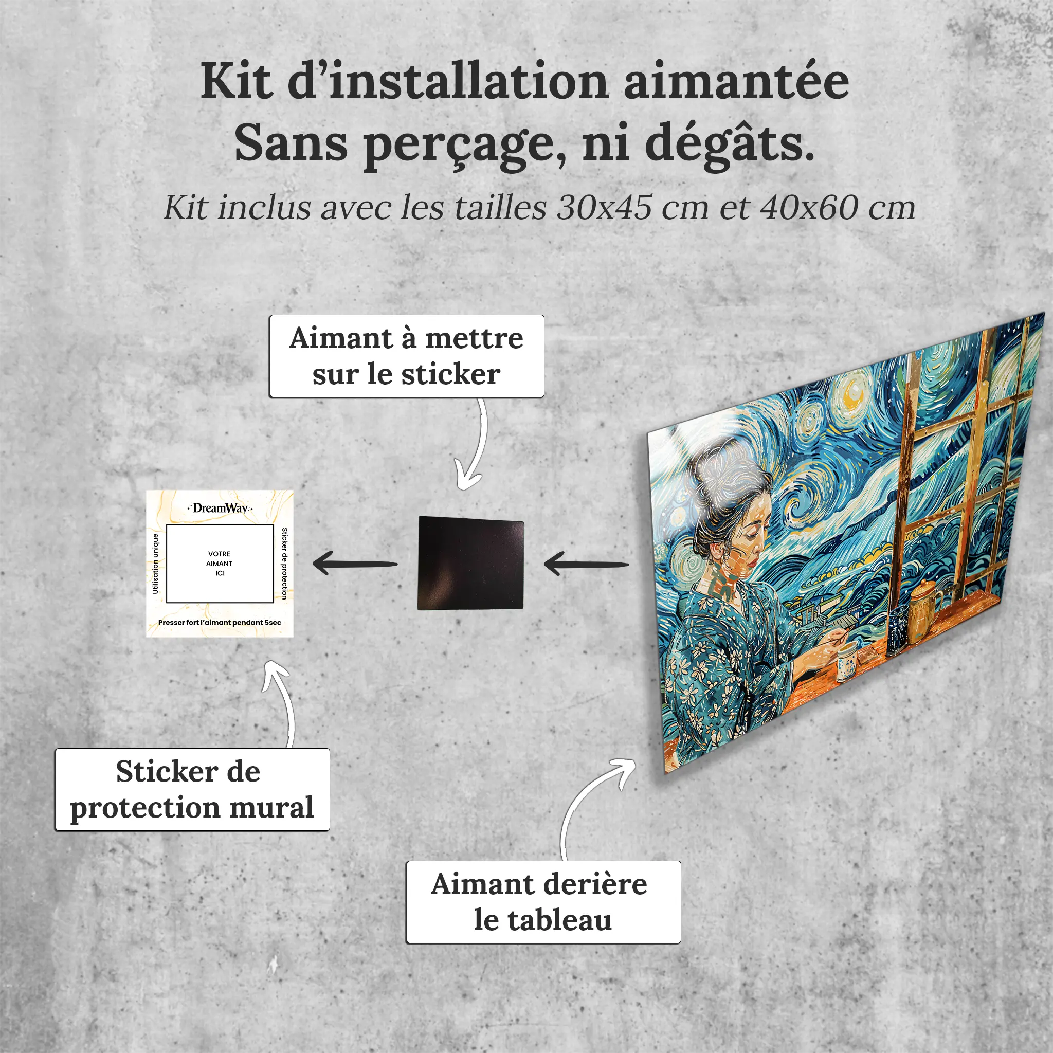 tableau-japonais-van-gogh-avec-installation-aimantee | DreamWay