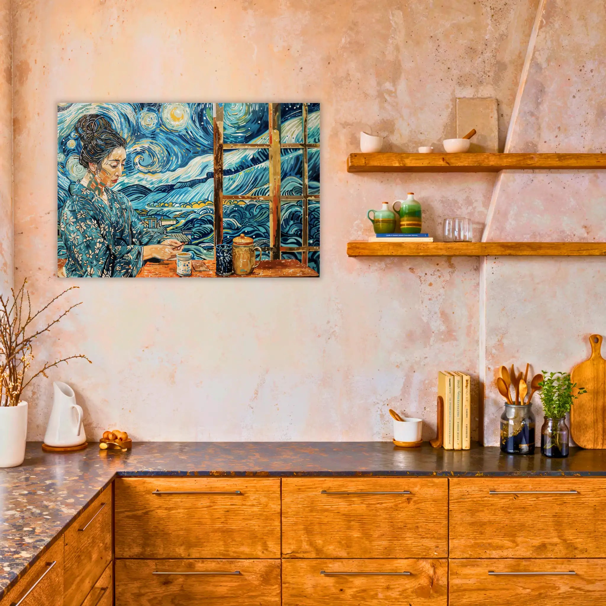 tableau-japonais-van-gogh-dans-la-cuisine | DreamWay