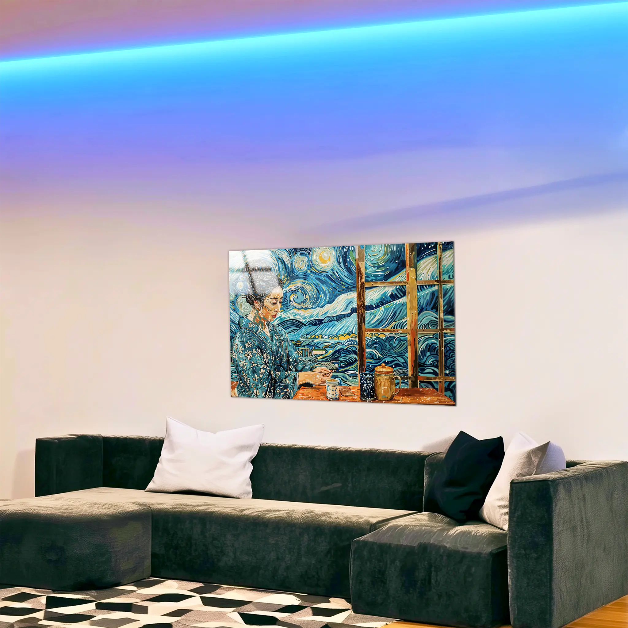 tableau-japonais-van-gogh-dans-le-salon | DreamWay