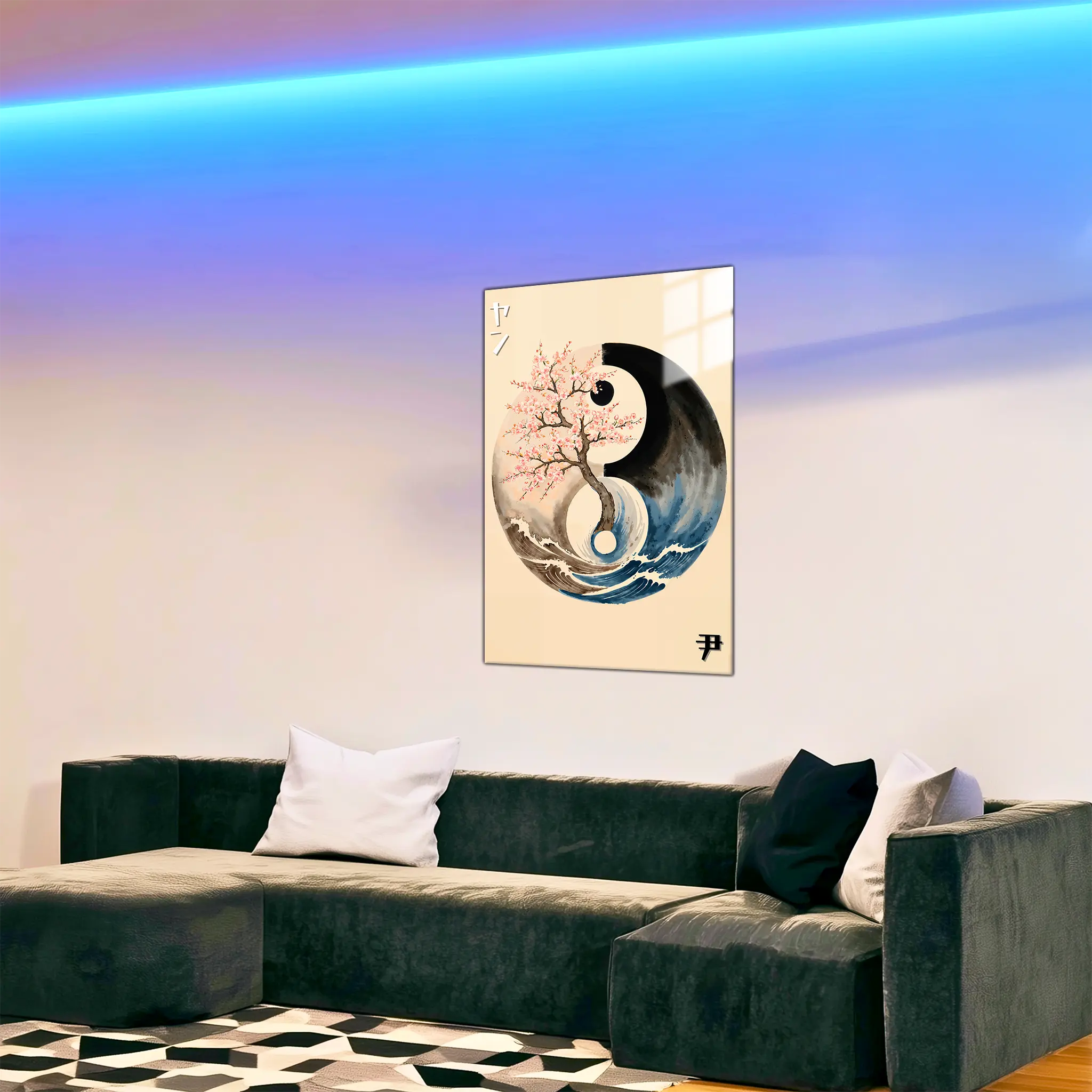 tableau-japonais-ying-et-yang-dans-le-salon | DreamWay