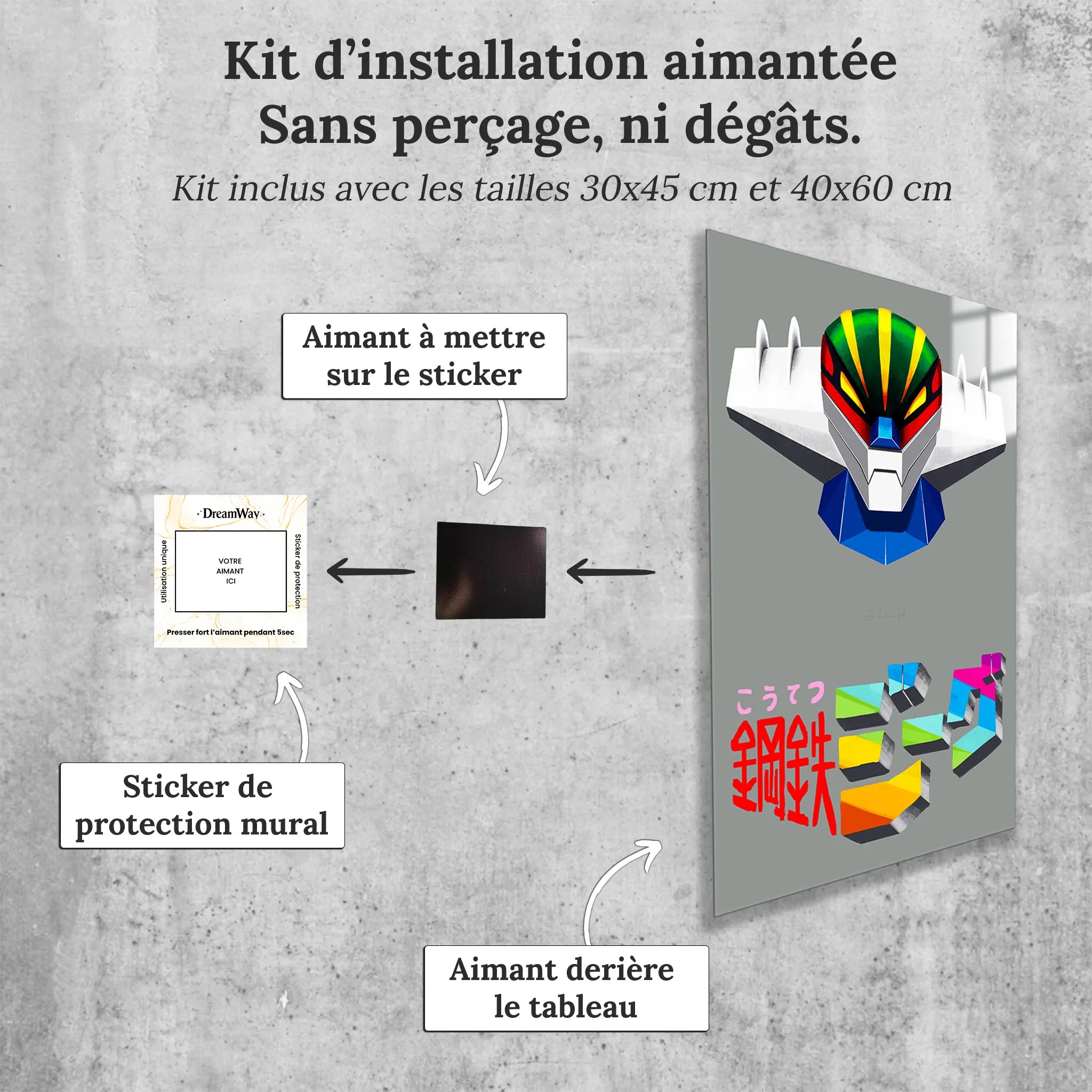 Tableau Jeeg Gris