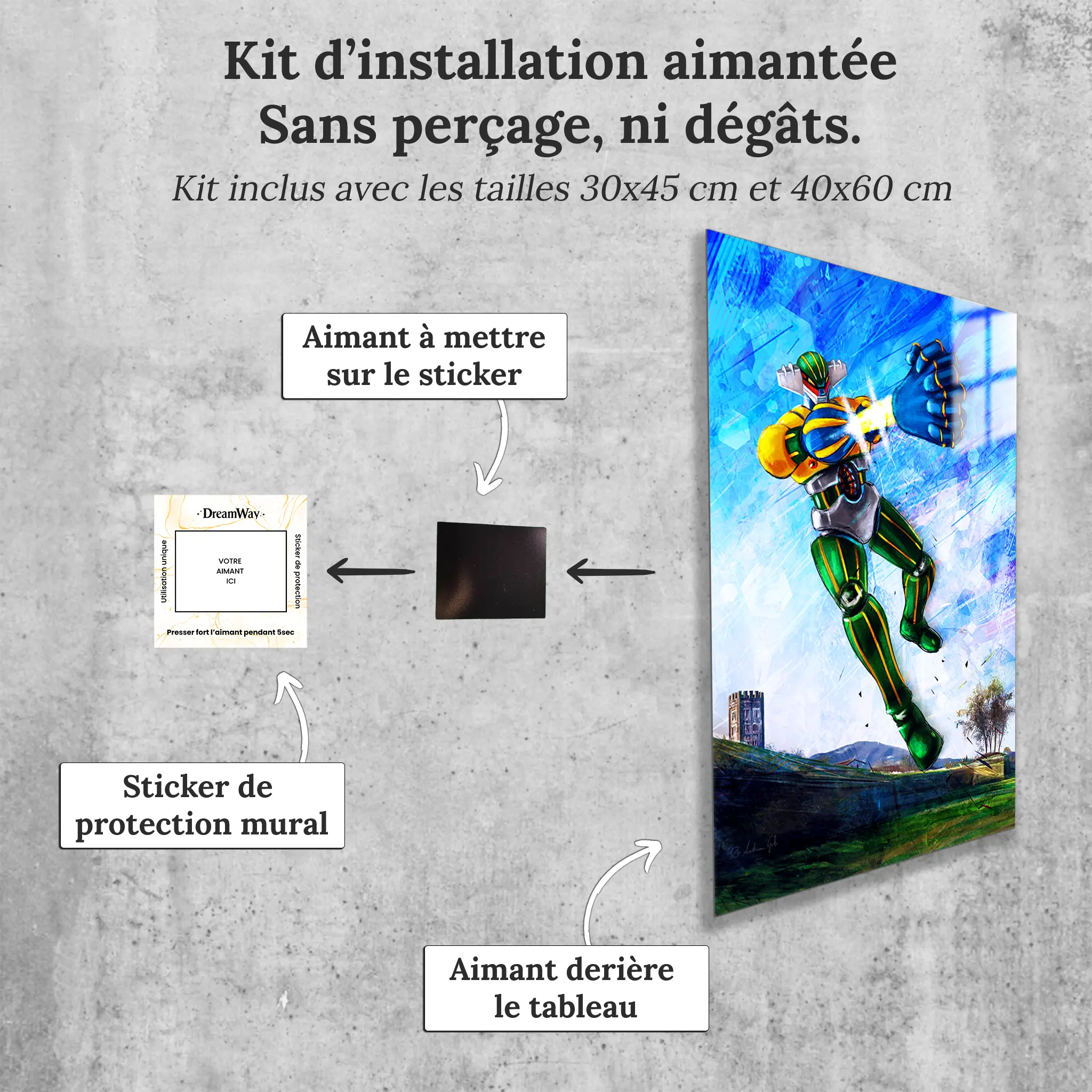 tableau-jeeg-robot-attaque-avec-installation-aimantee | DreamWay