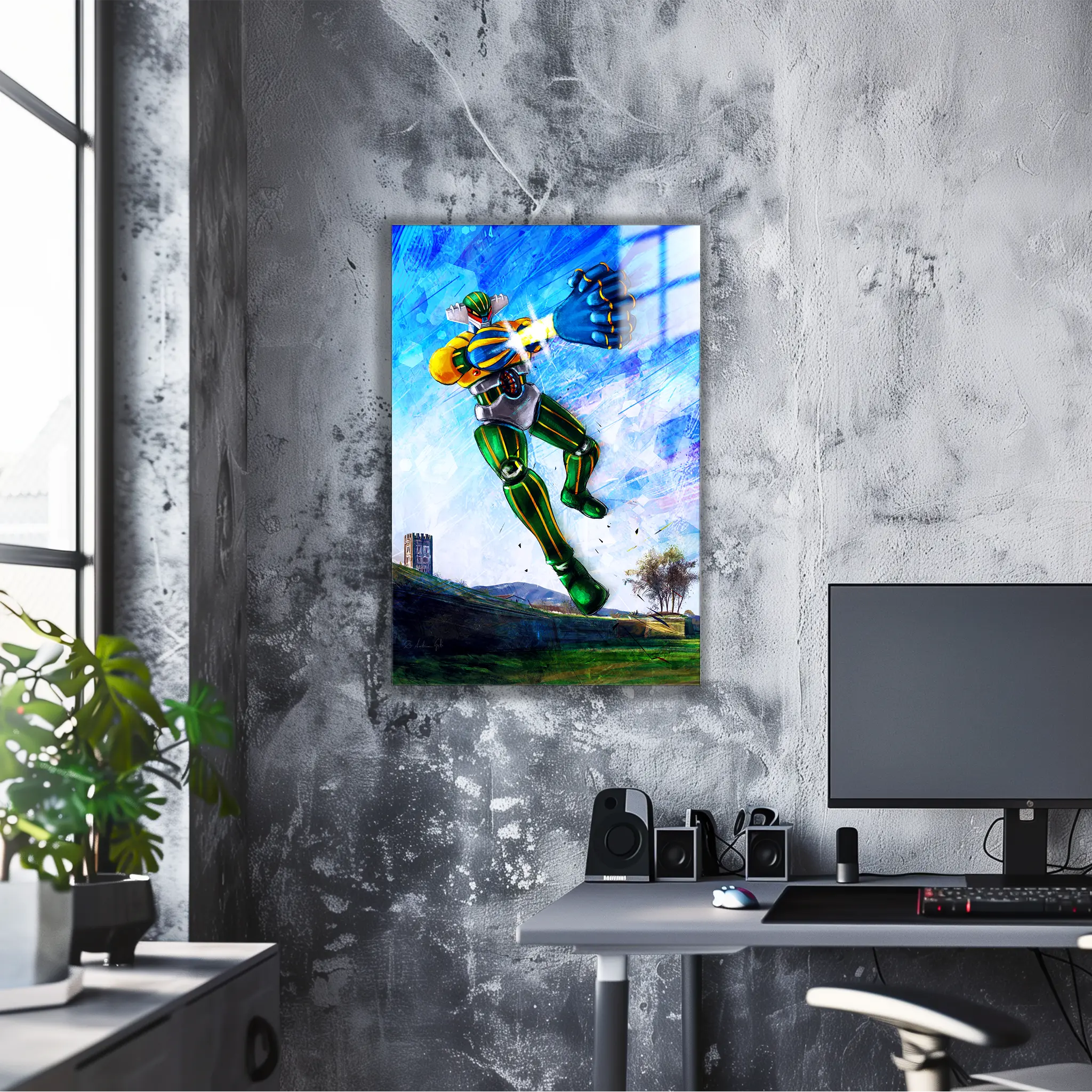 Tableau Jeeg Robot Attaque