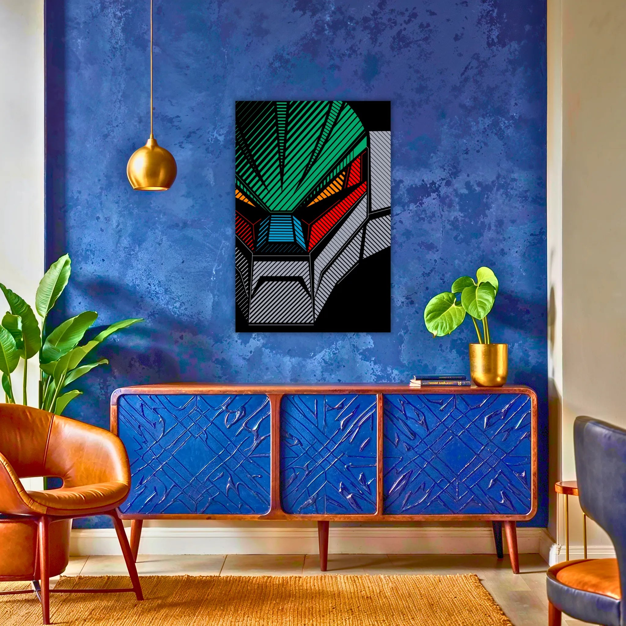 Tableau Jeeg Robot Visage