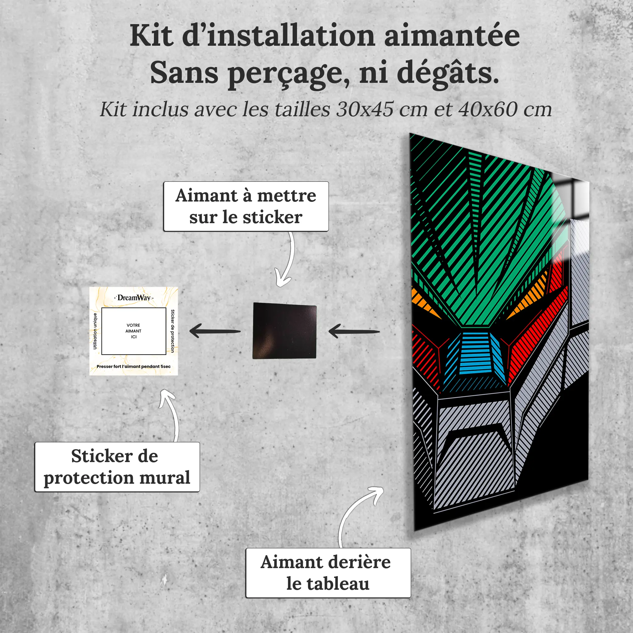 tableau-jeeg-robot-visage-avec-installation-aimantee | DreamWay
