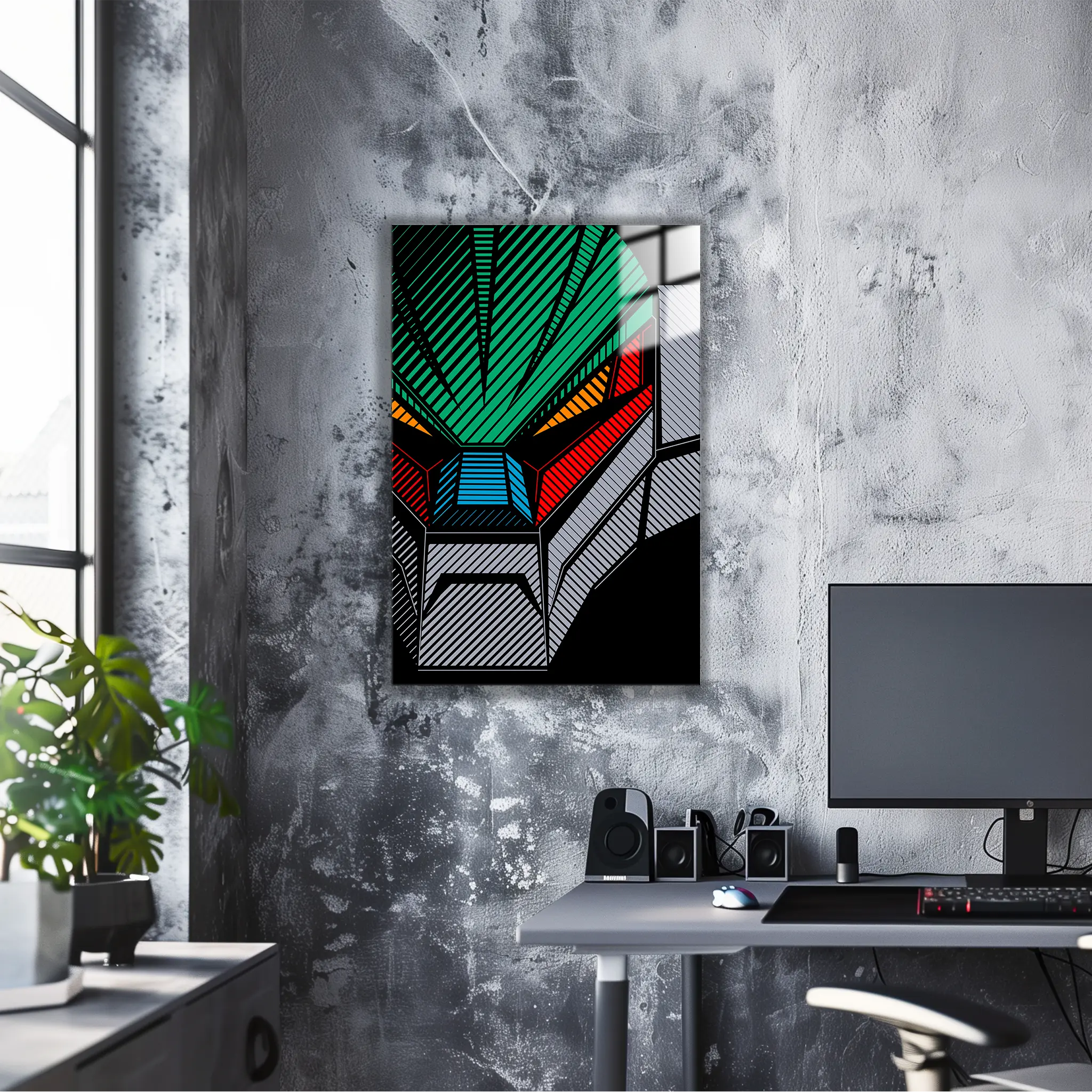 Tableau Jeeg Robot Visage