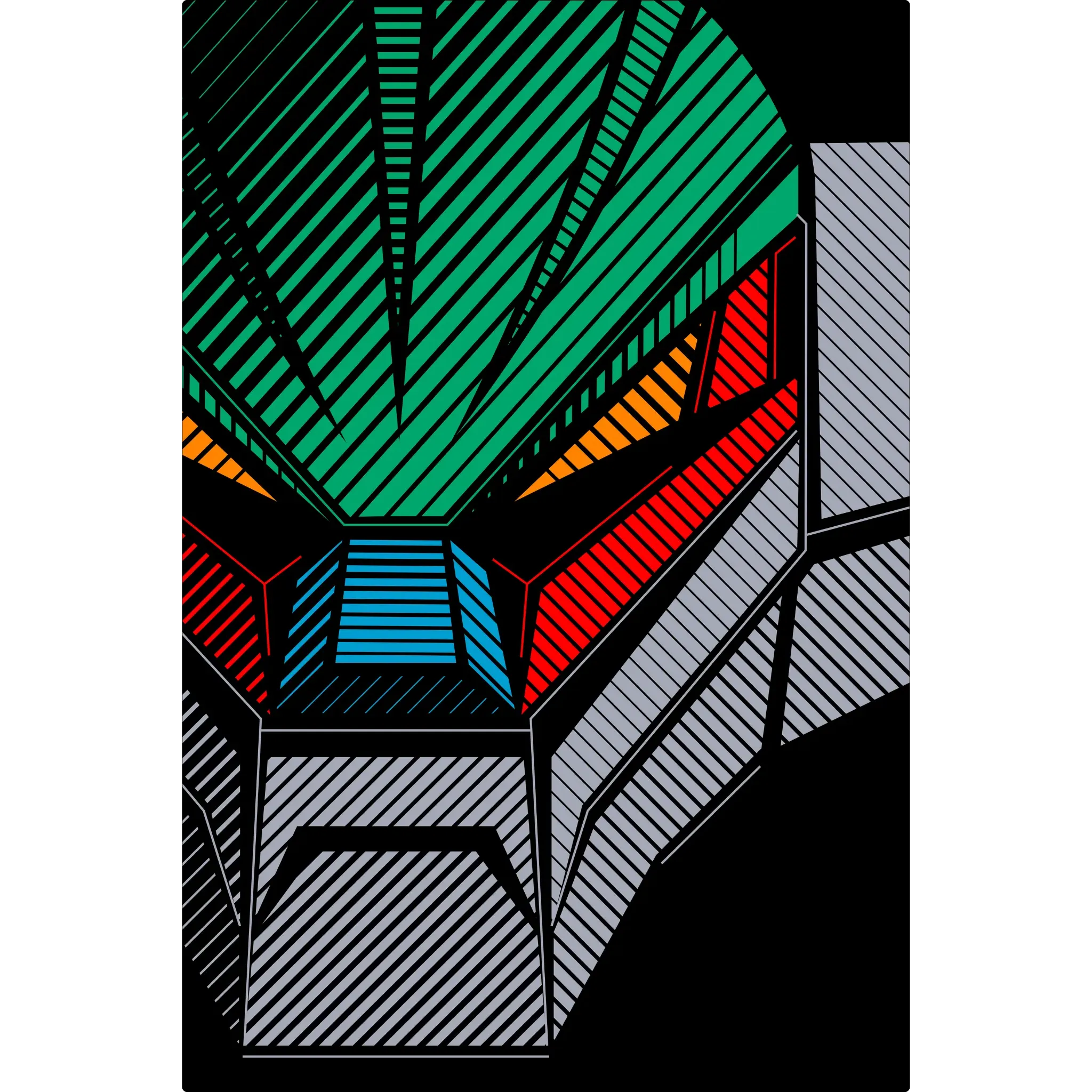 Tableau Jeeg Robot Visage