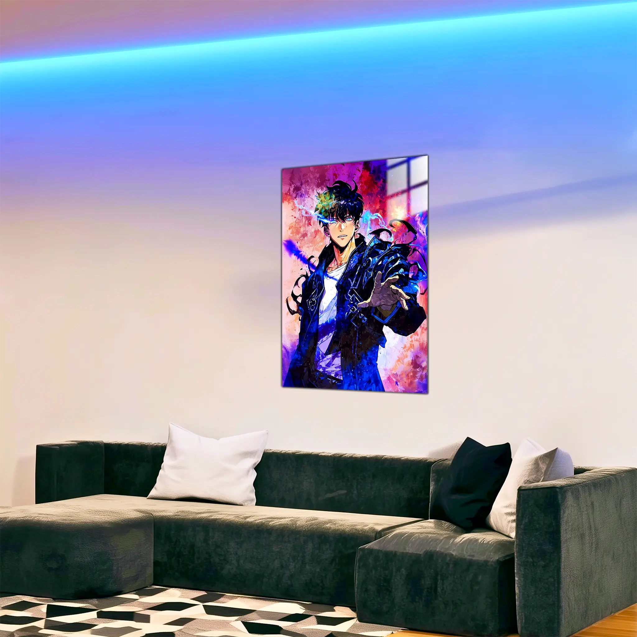 tableau-jin-woo-colore-dans-le-salon | DreamWay
