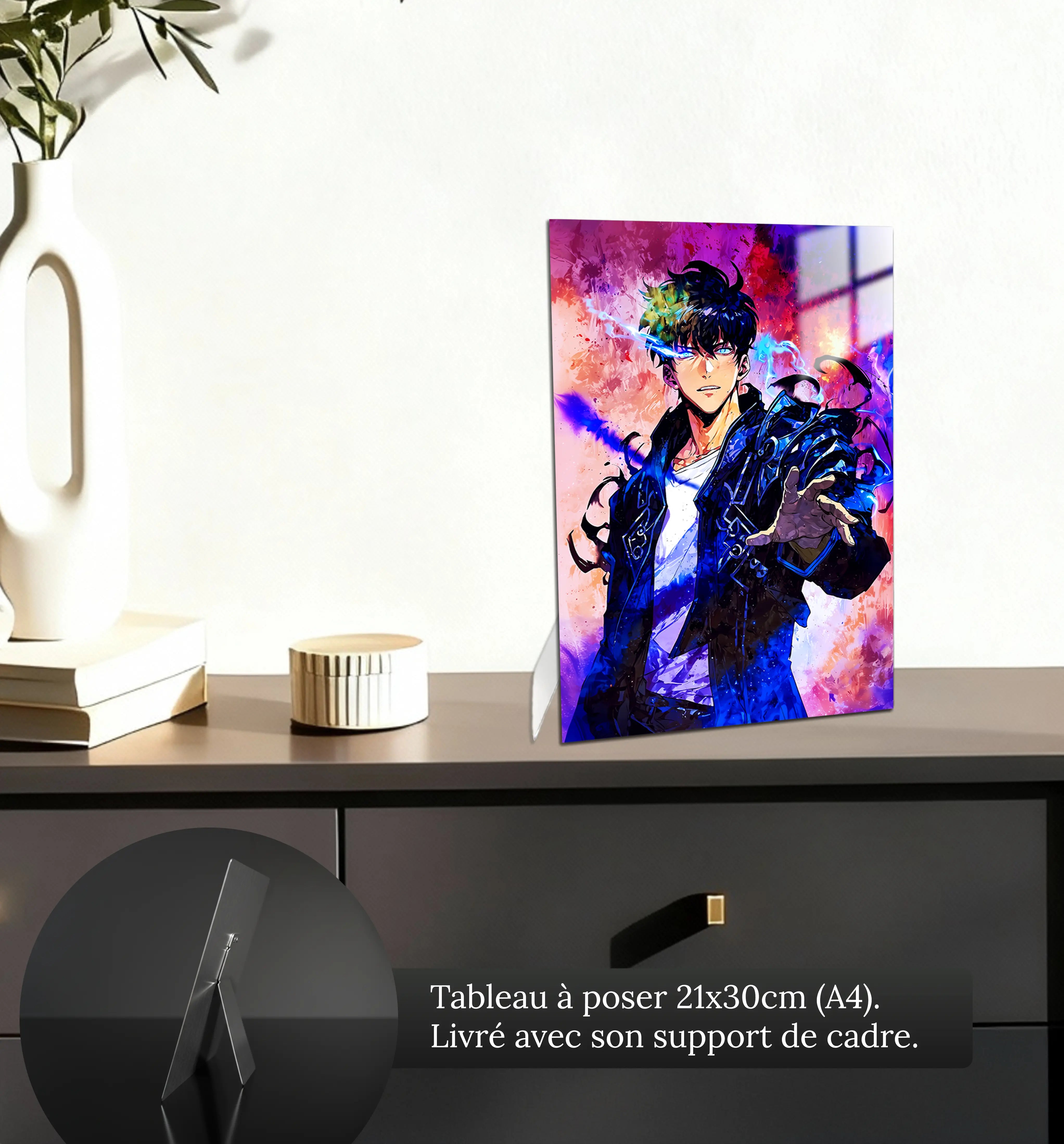 tableau-jin-woo-colore-petit-format-a-poser-sur-meuble | DreamWay