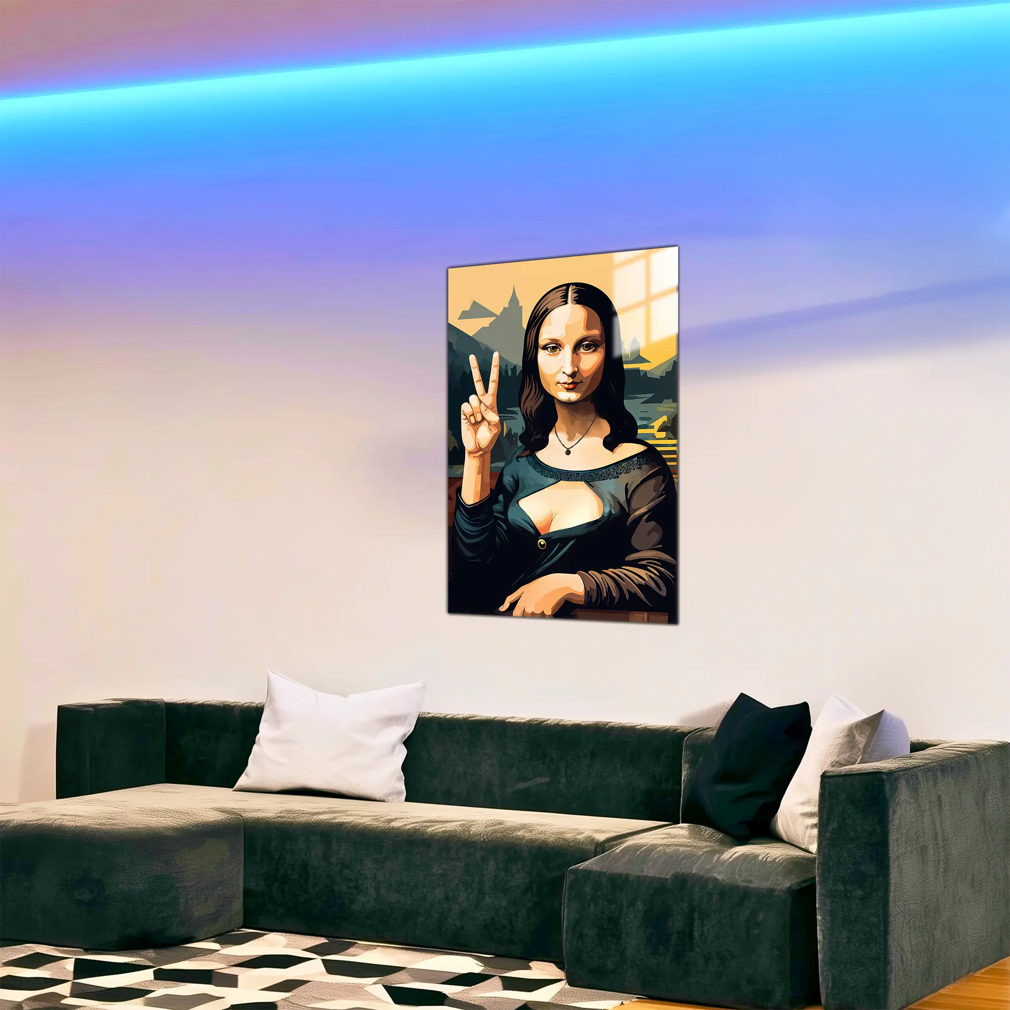 tableau-joconde-pop-art-dans-le-salon | DreamWay