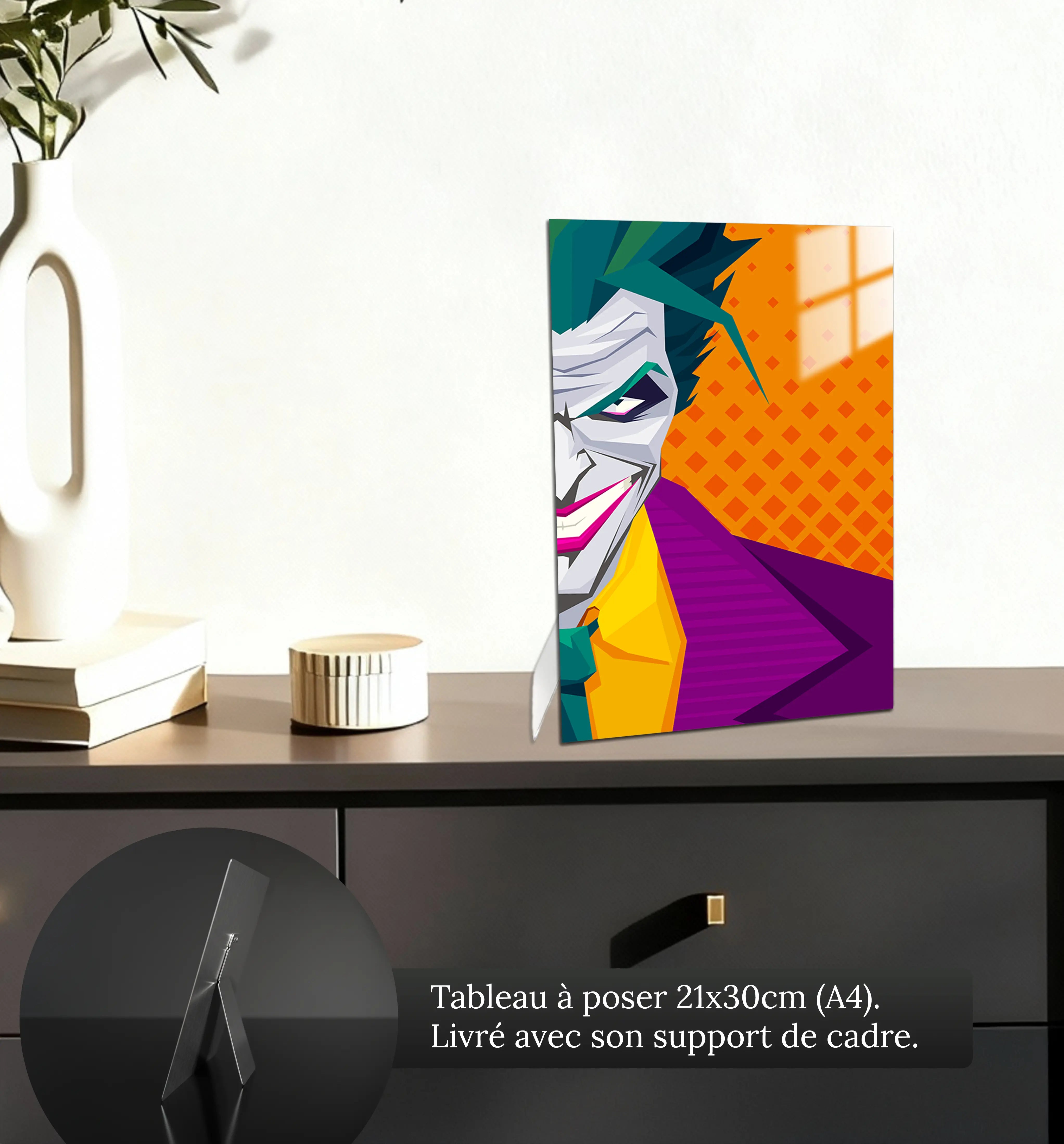tableau-joker-portrait-petit-format-a-poser-sur-meuble | DreamWay