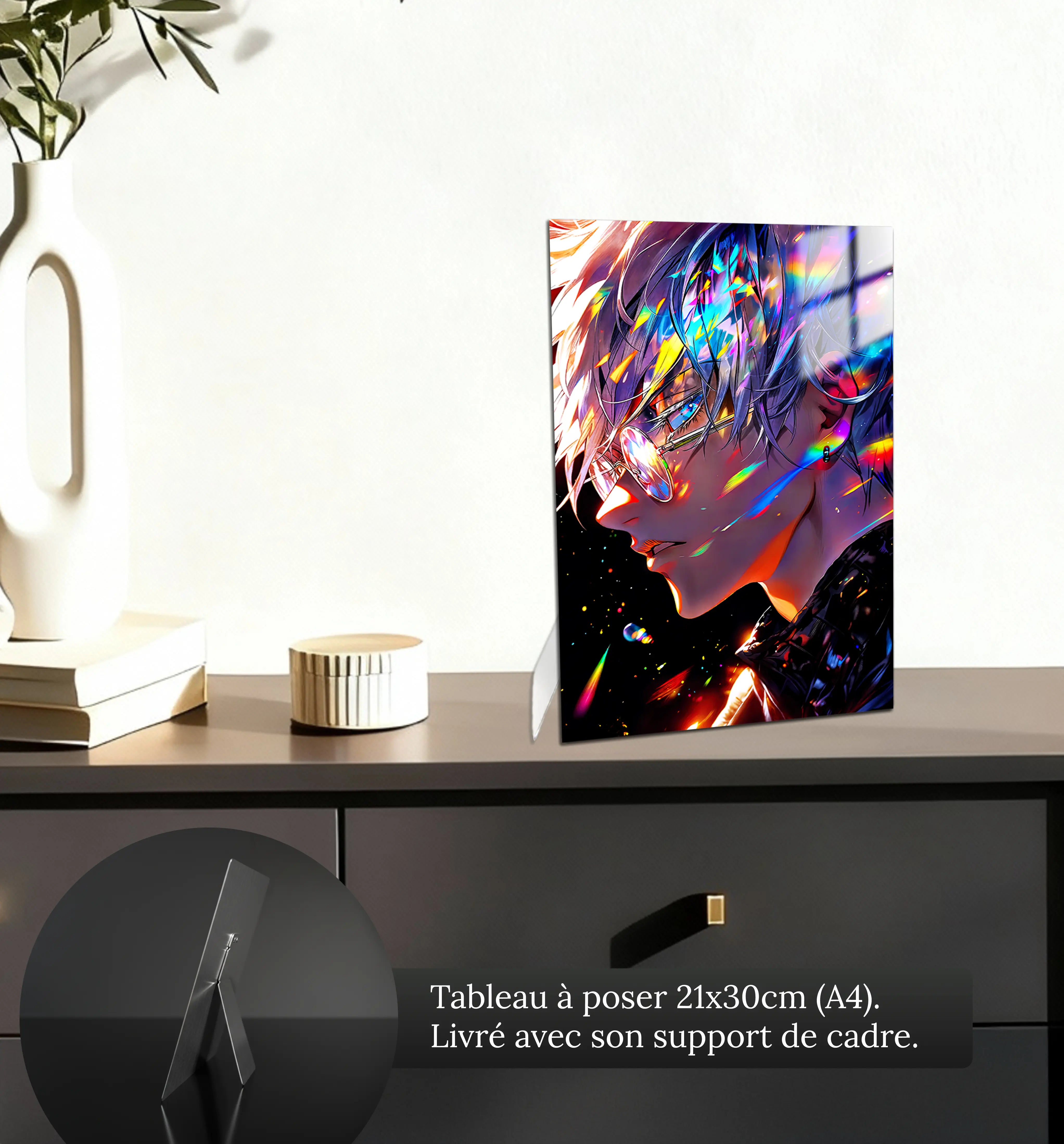tableau-jujutsu-kaisen-gojo-satoru-portrait-petit-format-a-poser-sur-meuble | DreamWay