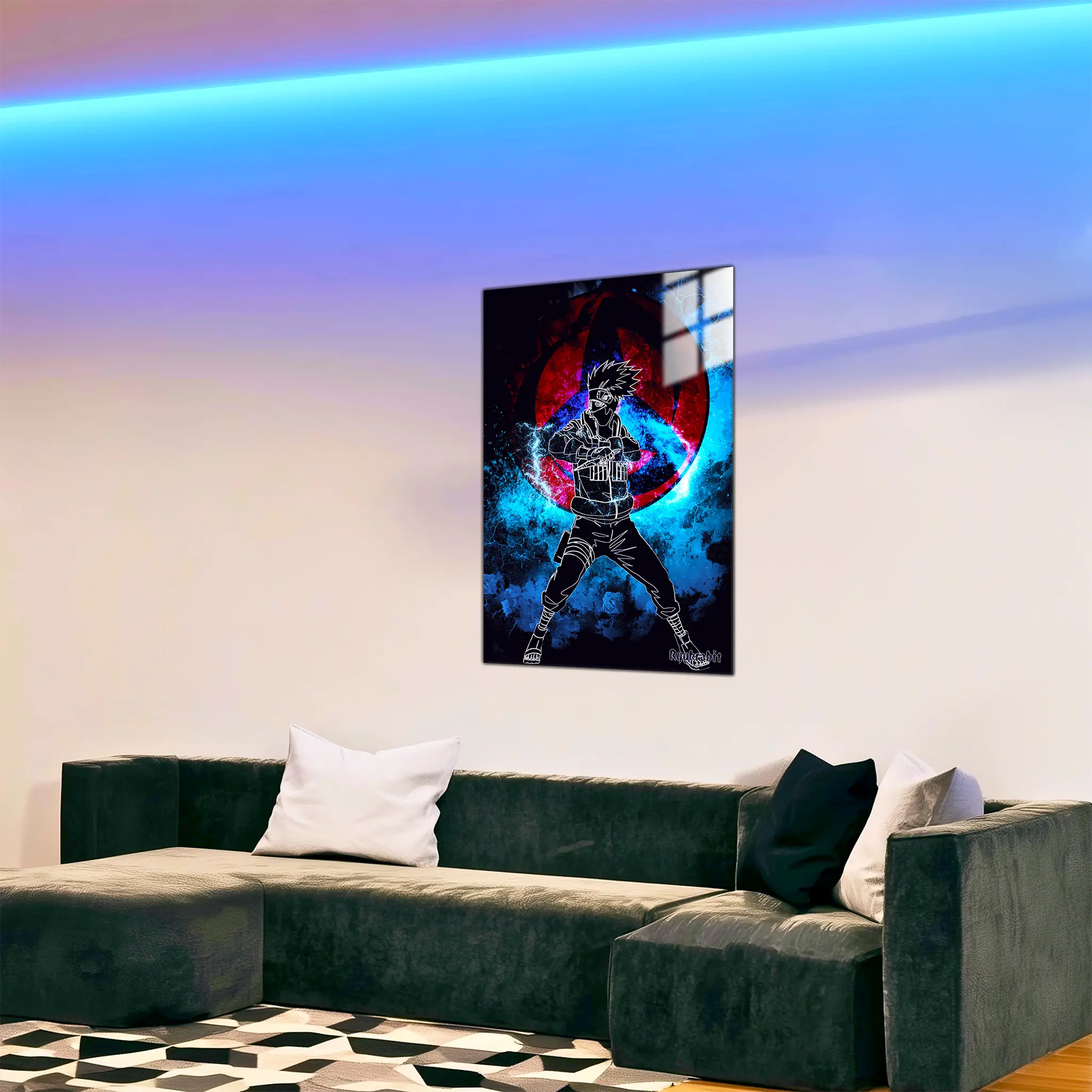 tableau-kakashi-colore-dans-le-salon | DreamWay